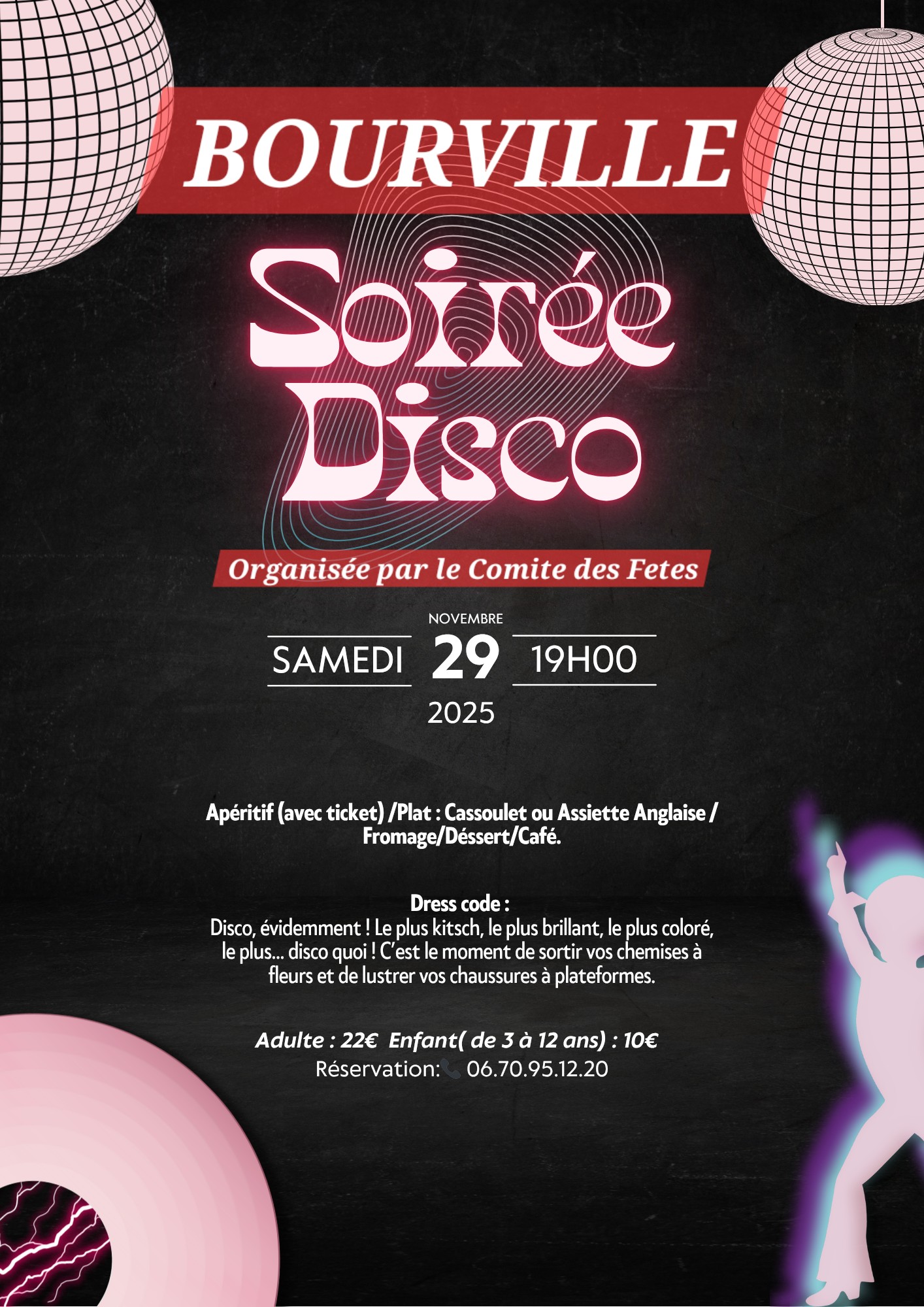 affiche Soirée Disco à Bourville