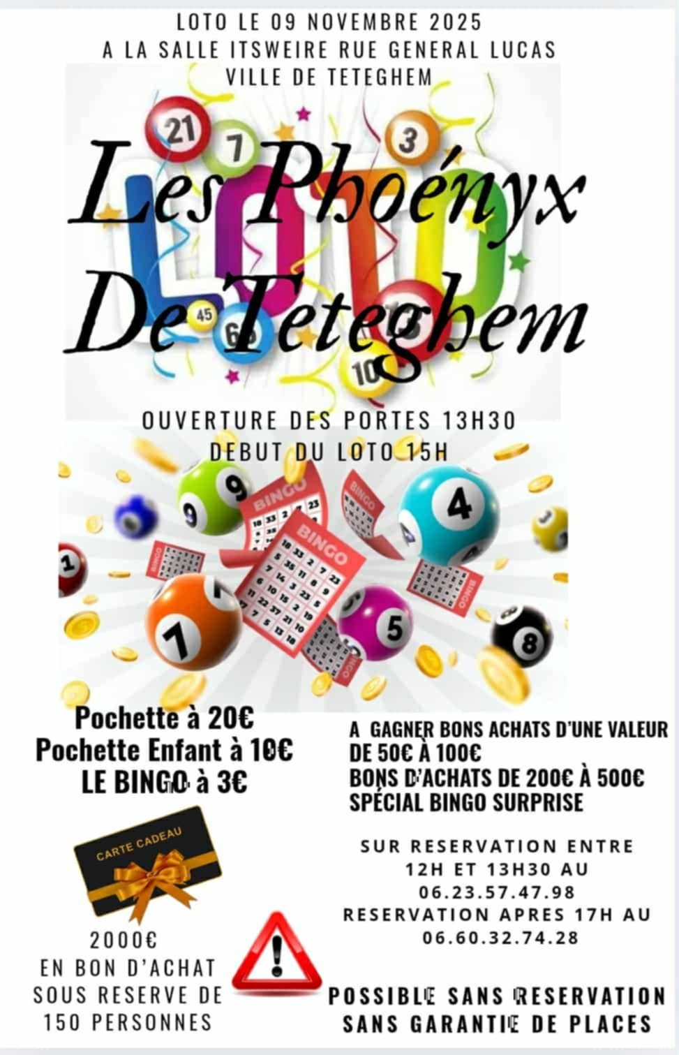 affiche Loto Les Phoényx à  Téteghem