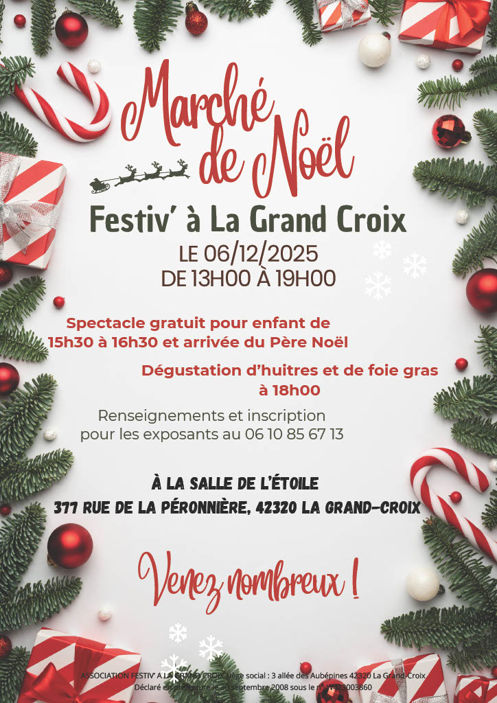 affiche Marché de Noël Festiv' à La Grand-Croix