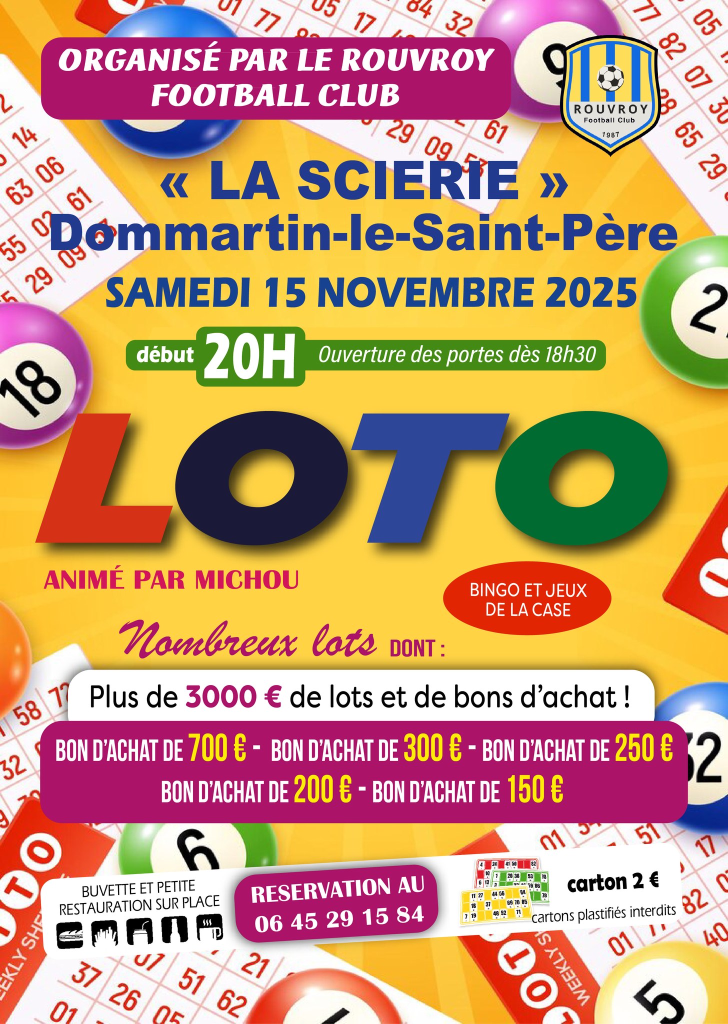 affiche Loto à  Dommartin-le-Saint-Père