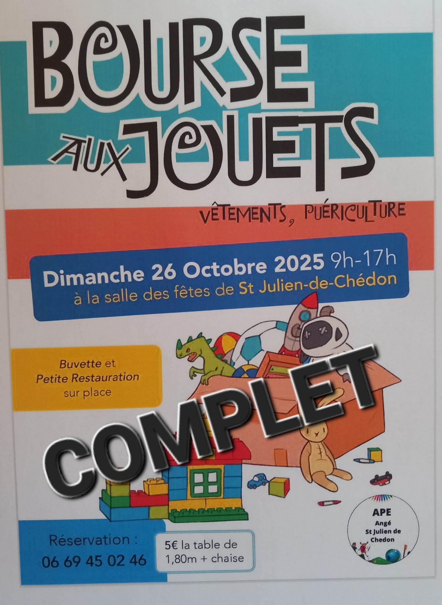 affiche Bourse aux Jouets à  Saint-Julien-de-Chédon