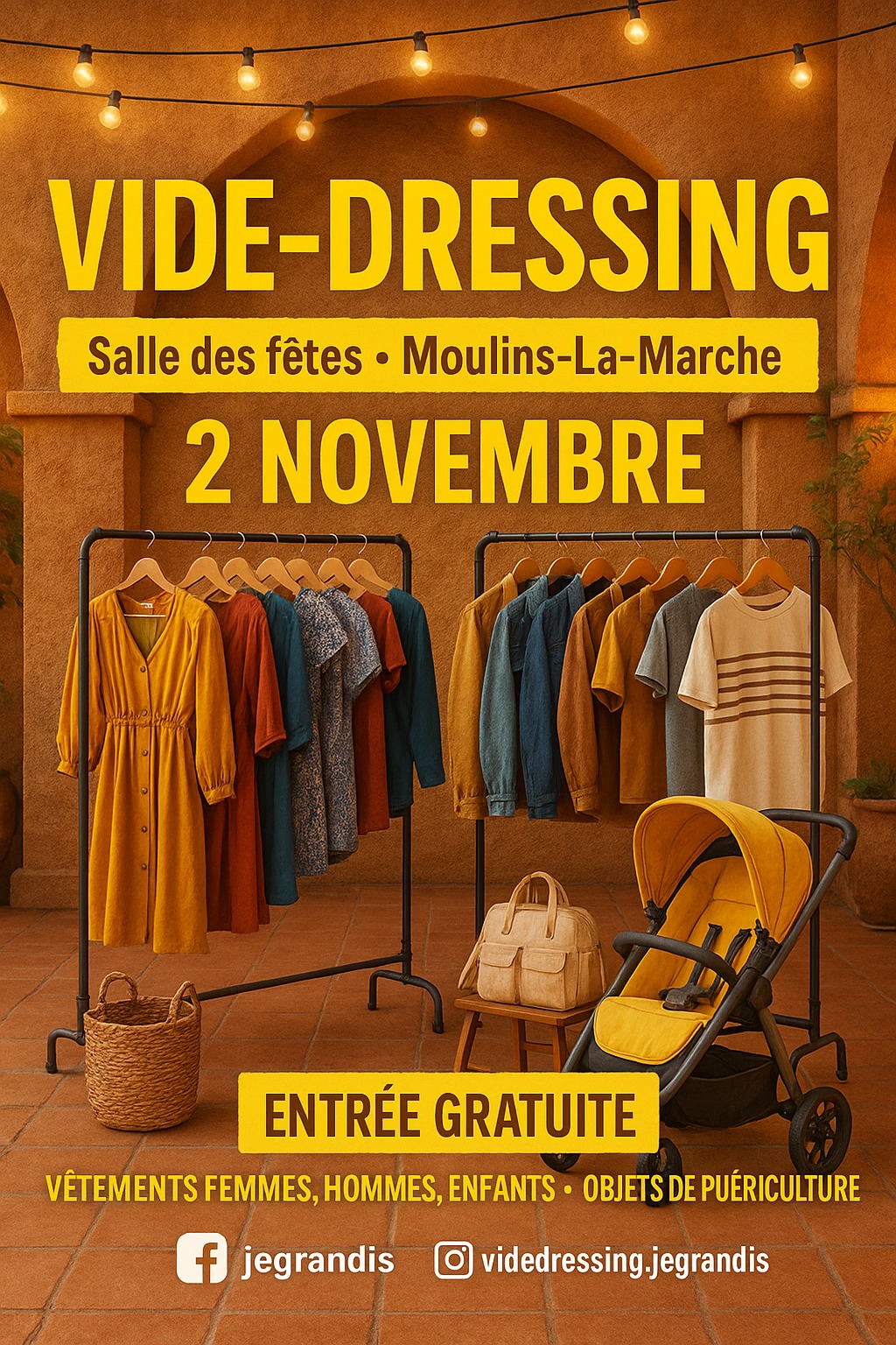 affiche VIDE-DRESSING à  Moulins-la-Marche