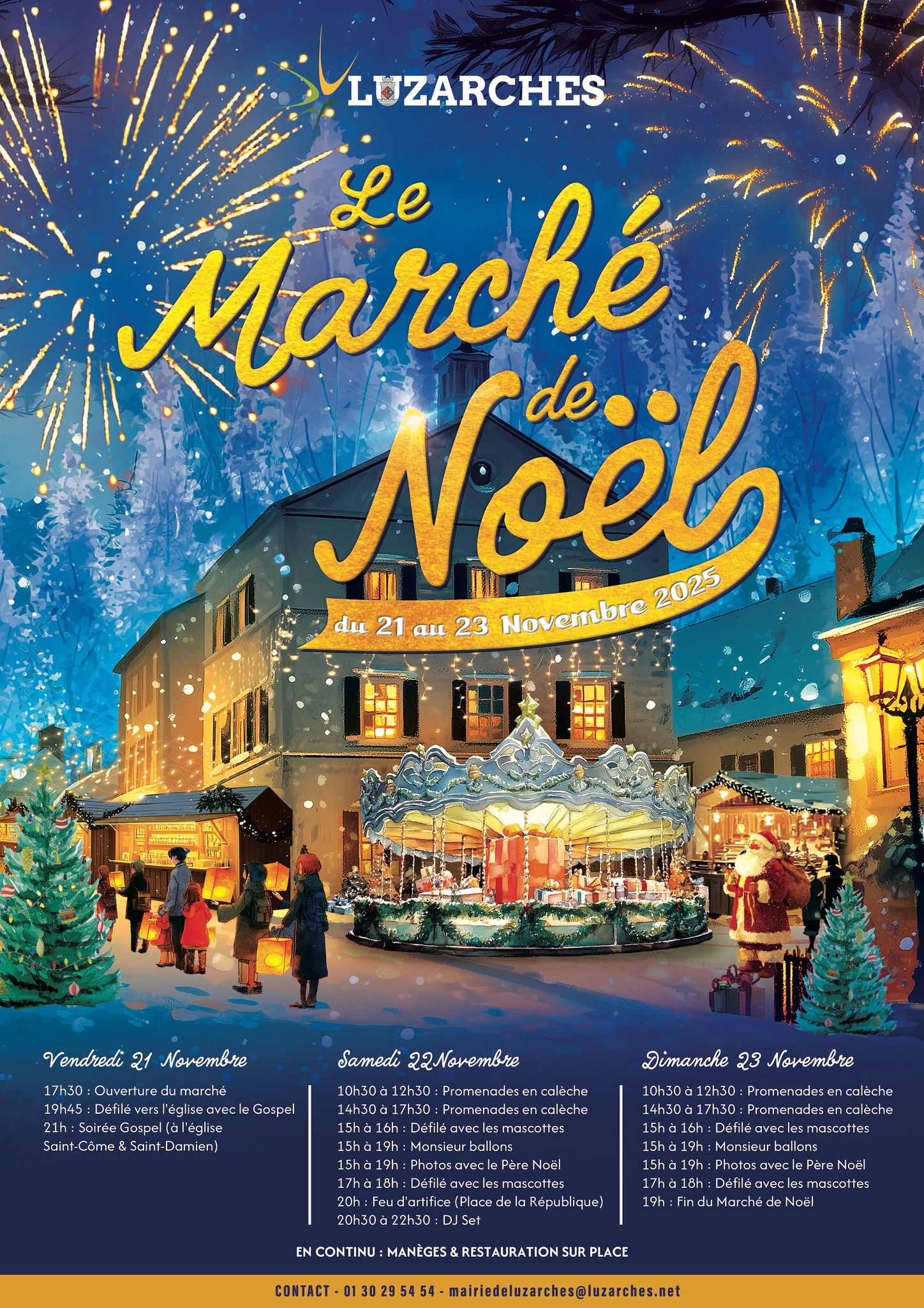 affiche Le Marché de Noël à  Luzarches