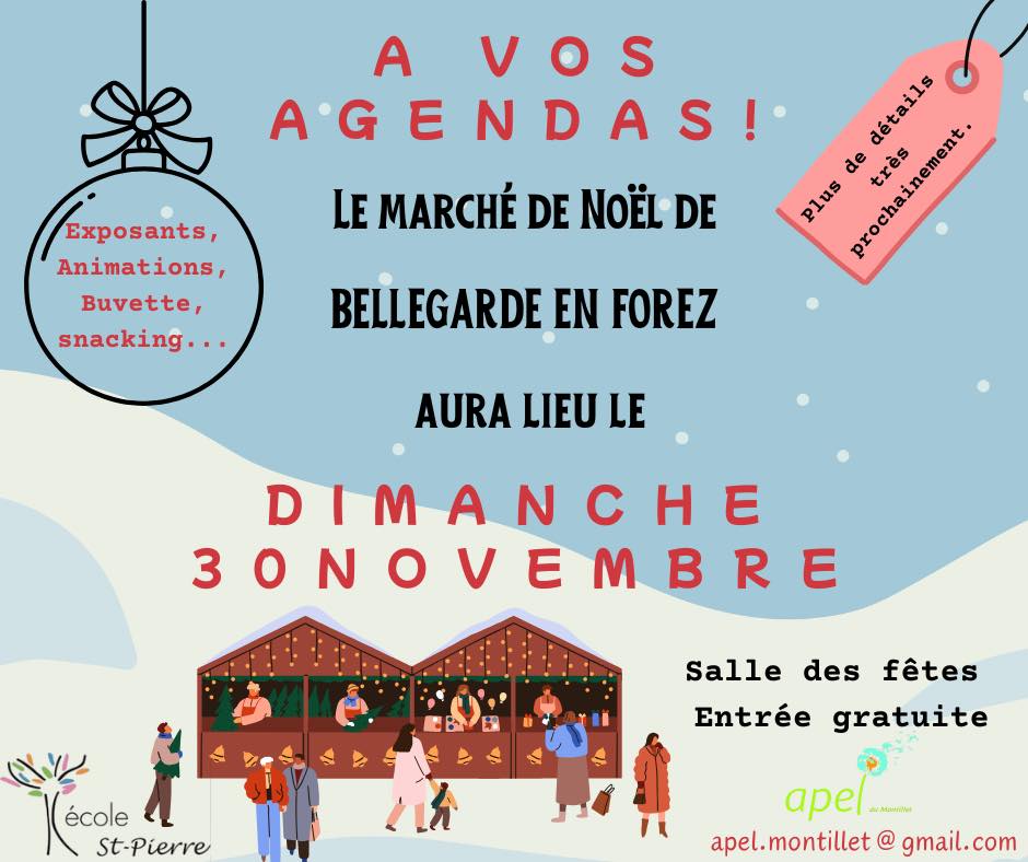 affiche Le Marché de Noël à Bellegarde-en-Forez