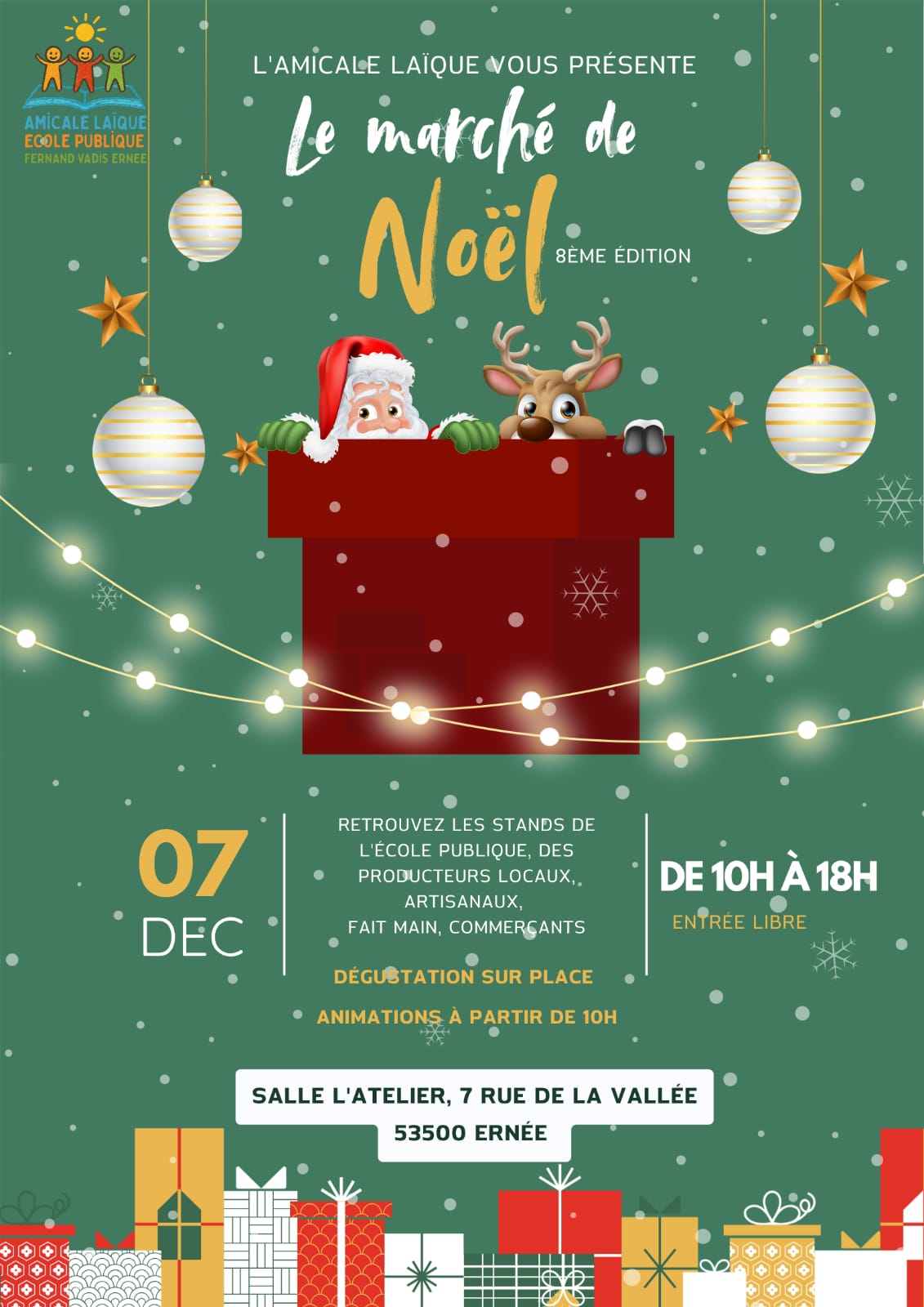 affiche Marché de Noël à Ernée