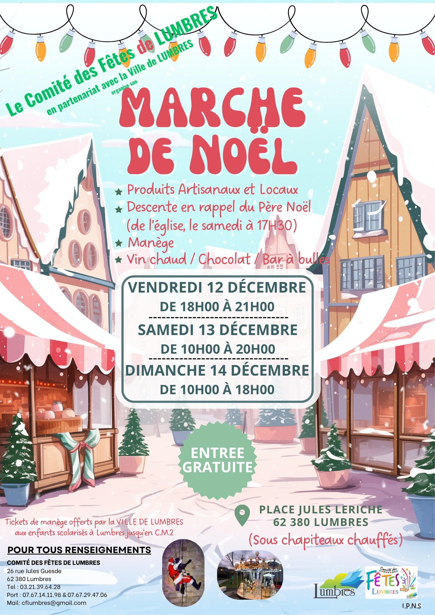 affiche Marché de Noël à  Lumbres