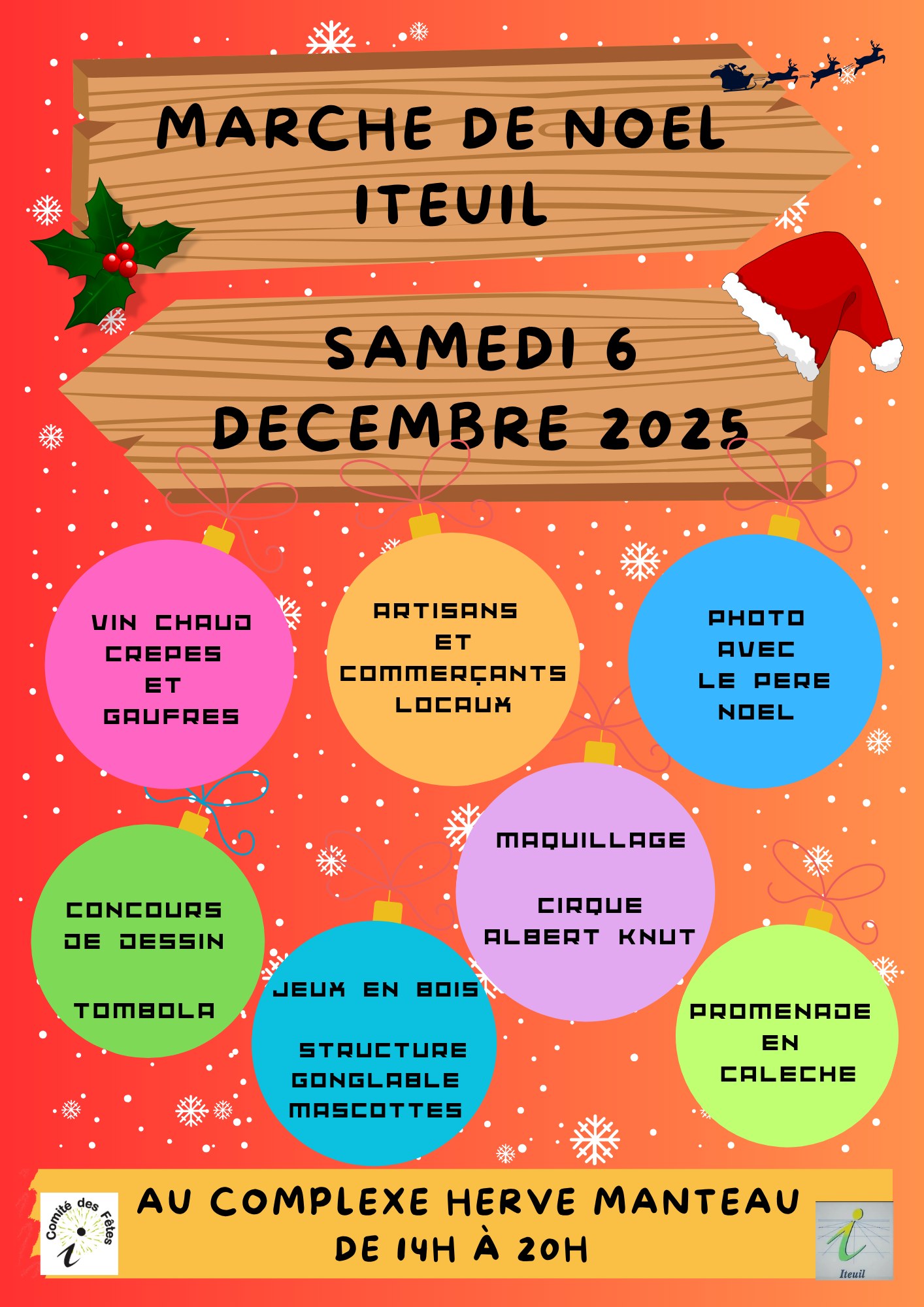 affiche MARCHE DE NOEL à  Iteuil