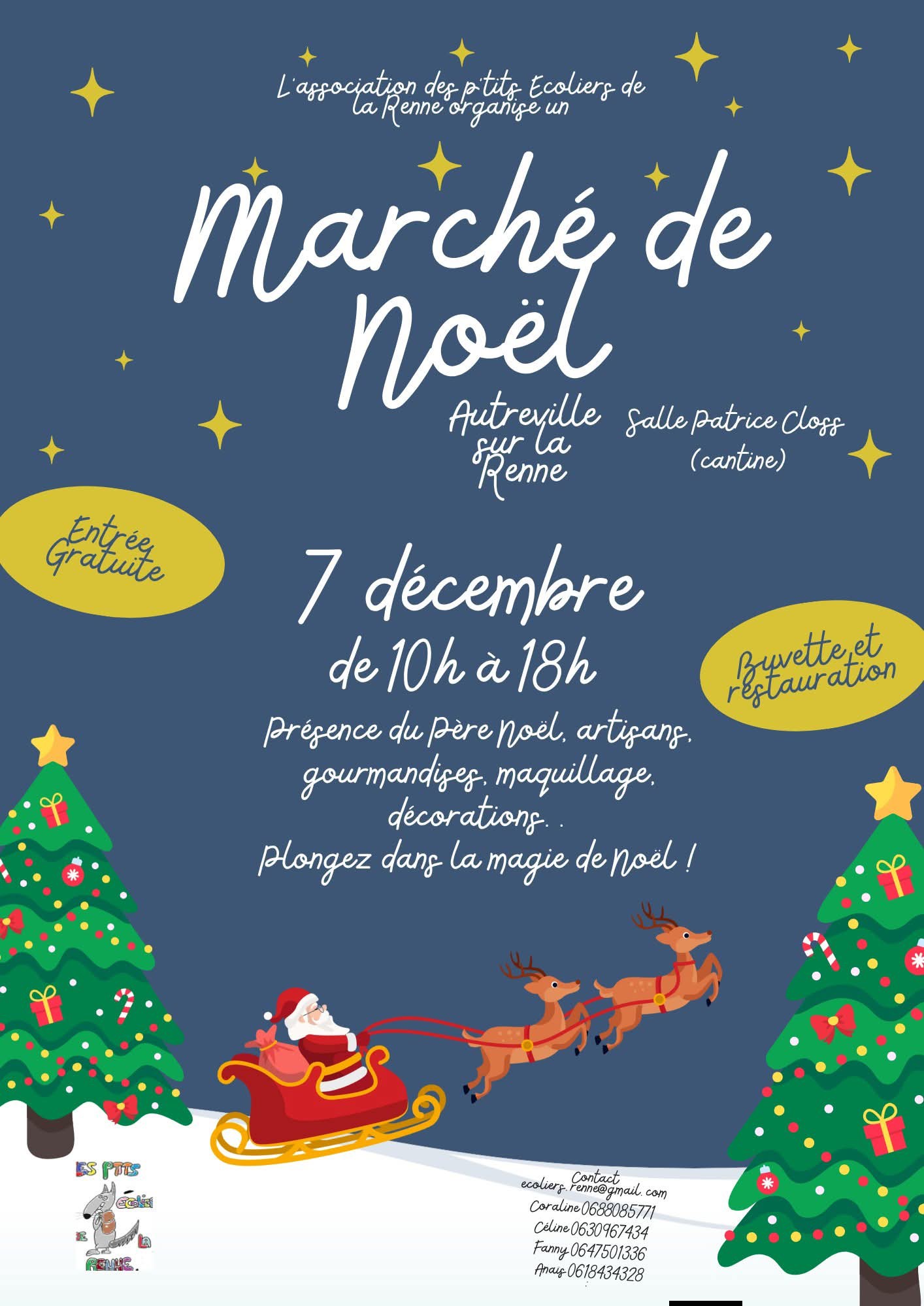 affiche Marché de Noël à  Autreville-sur-la-Renne