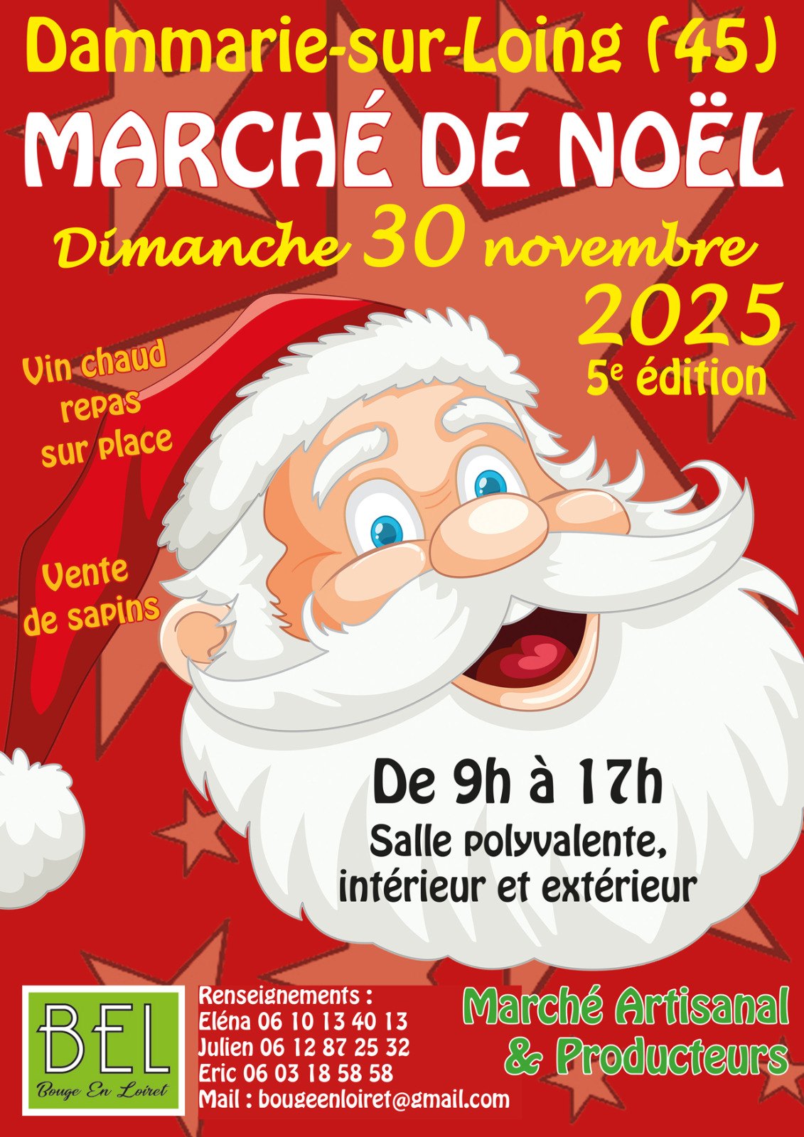 affiche Marché de Noël à  Dammarie-sur-Loing