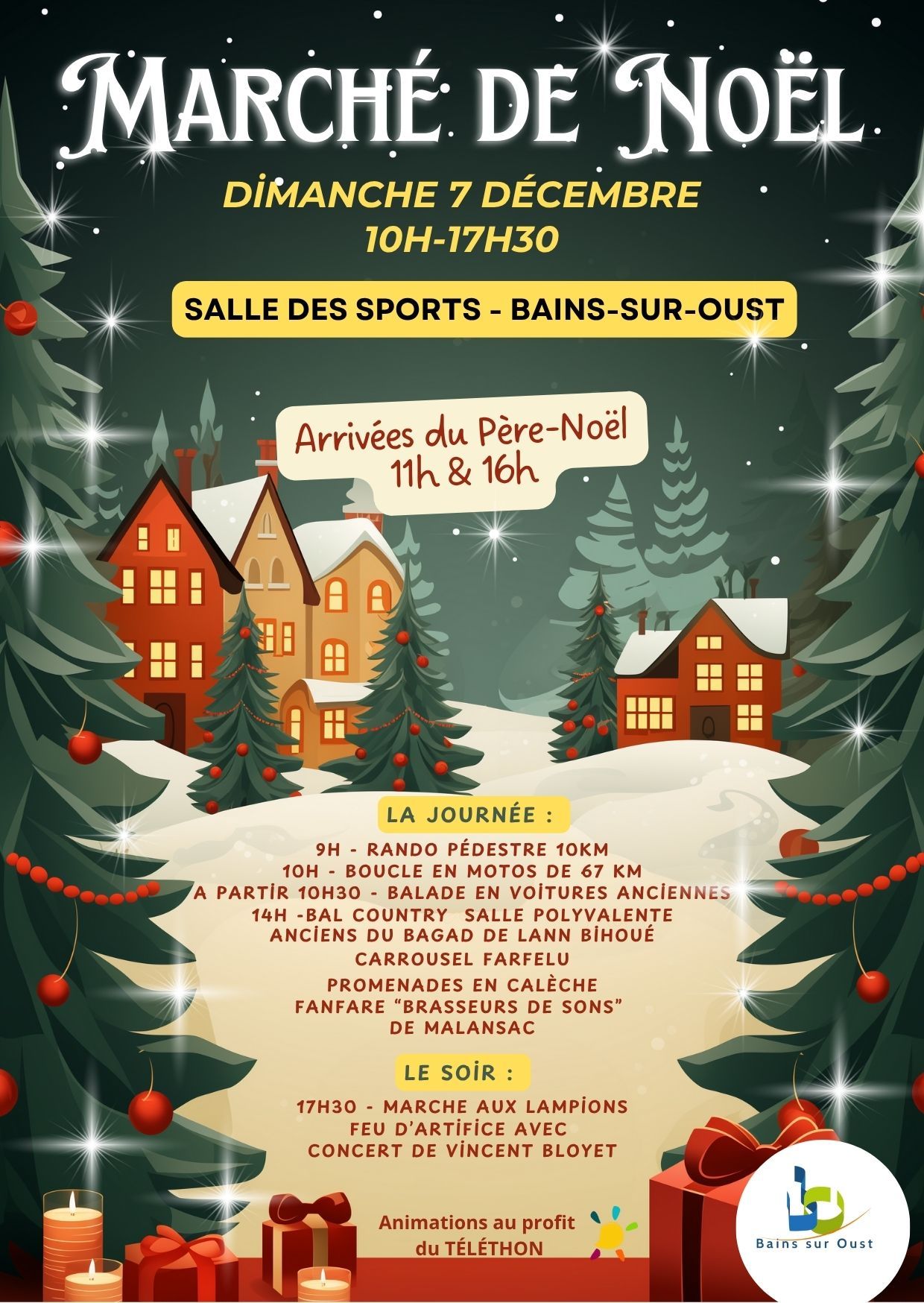 affiche Marché de Noël à  Bains-sur-Oust