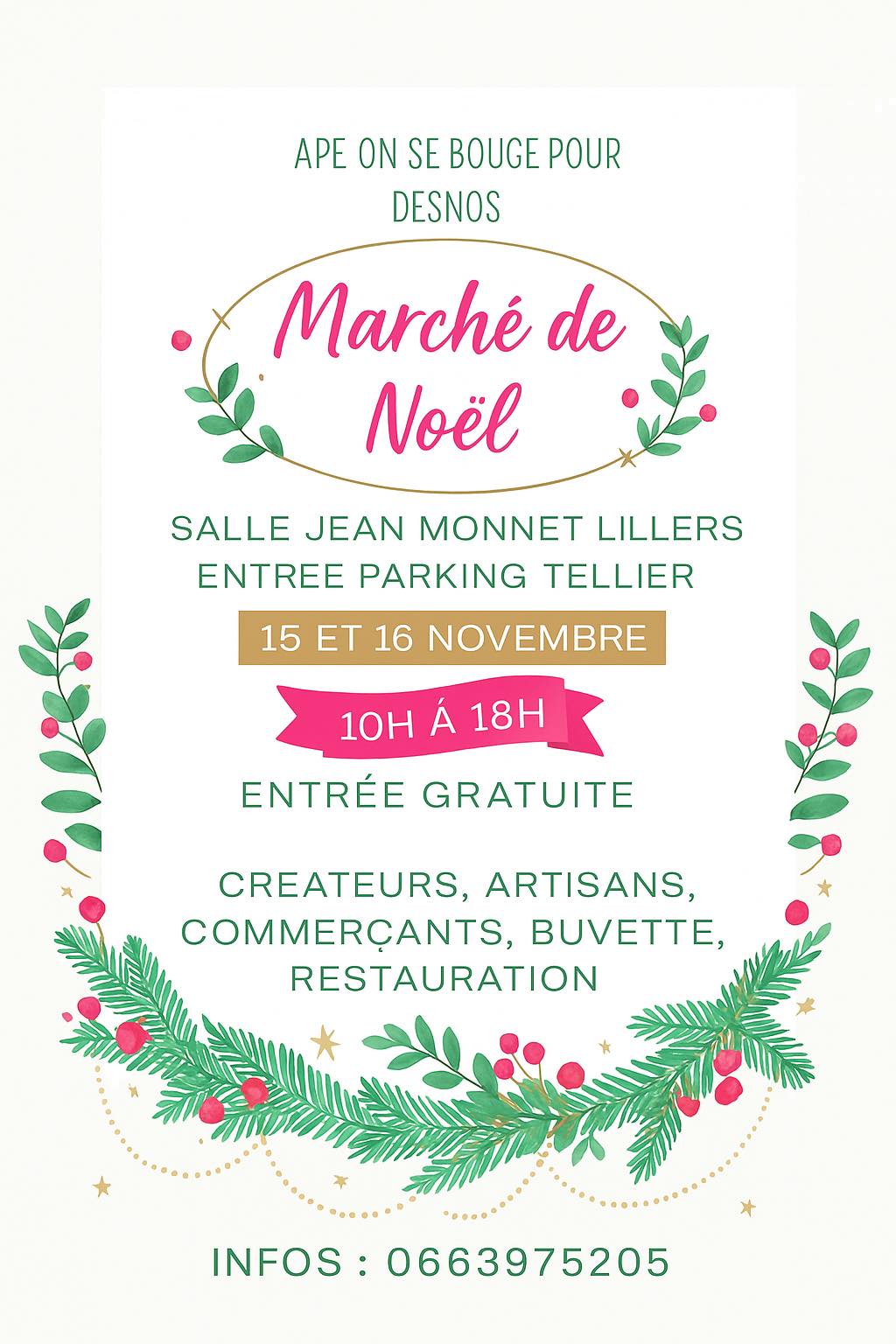 affiche Marché de Noël à  Lillers