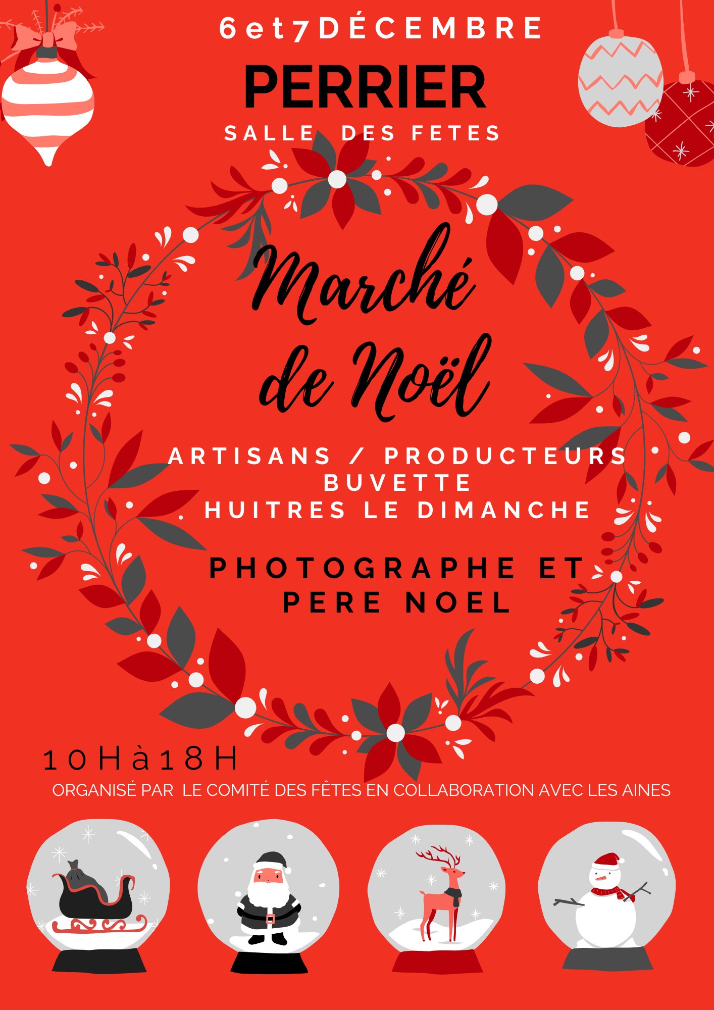affiche Marché de Noël à Perrier