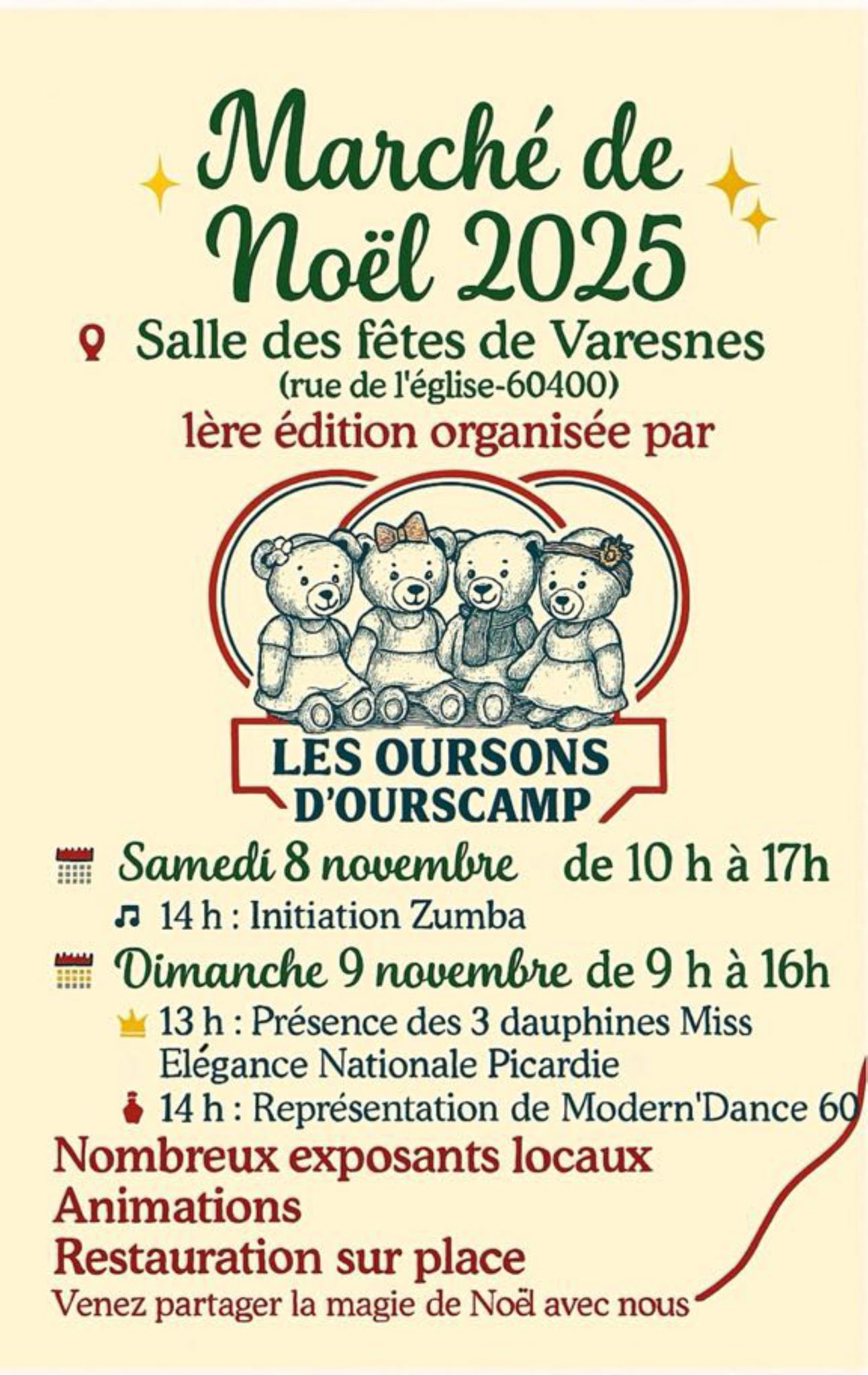 affiche Marché de Noël à  Varesnes