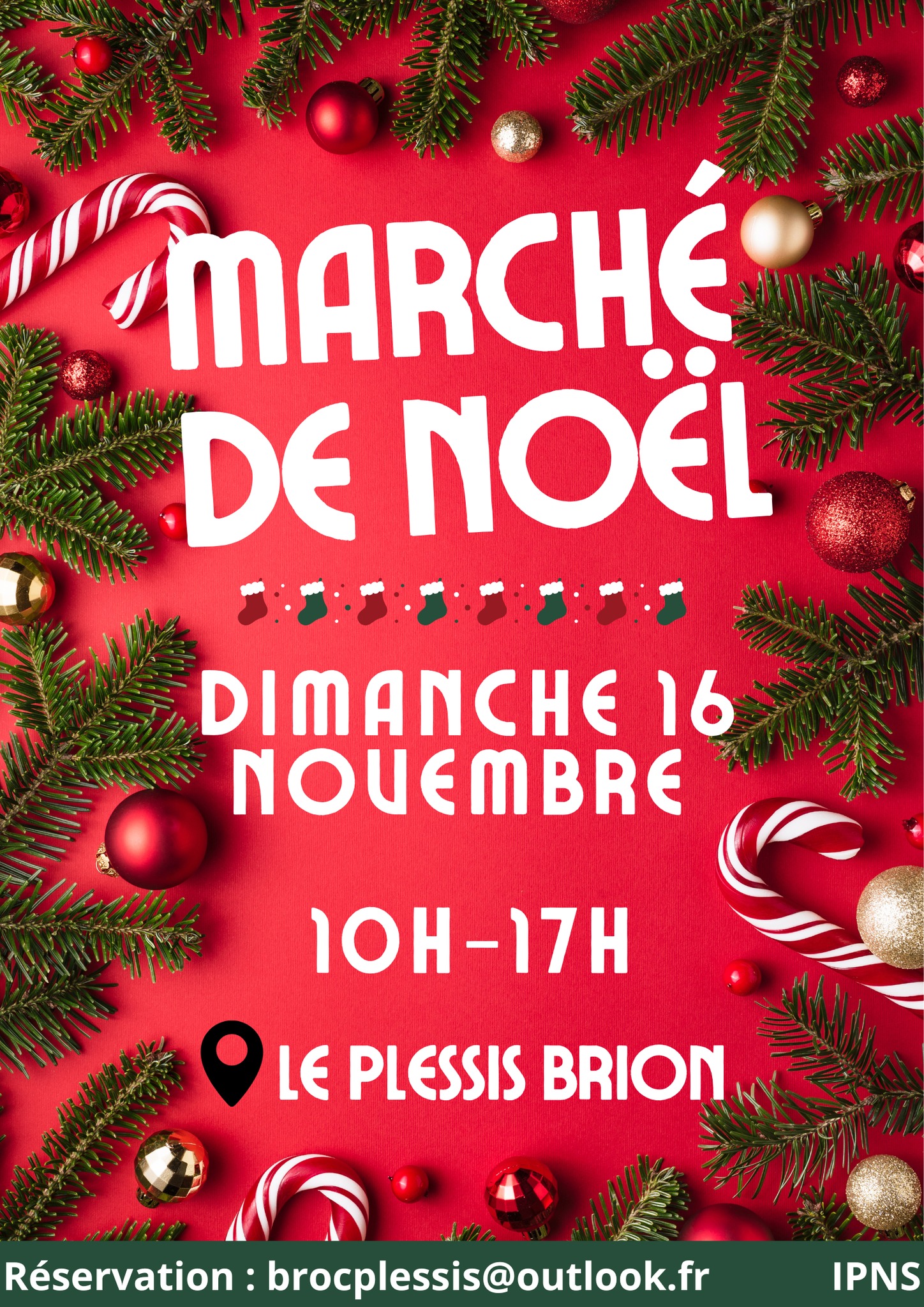 affiche Marché de Noël à Le Plessis-Brion