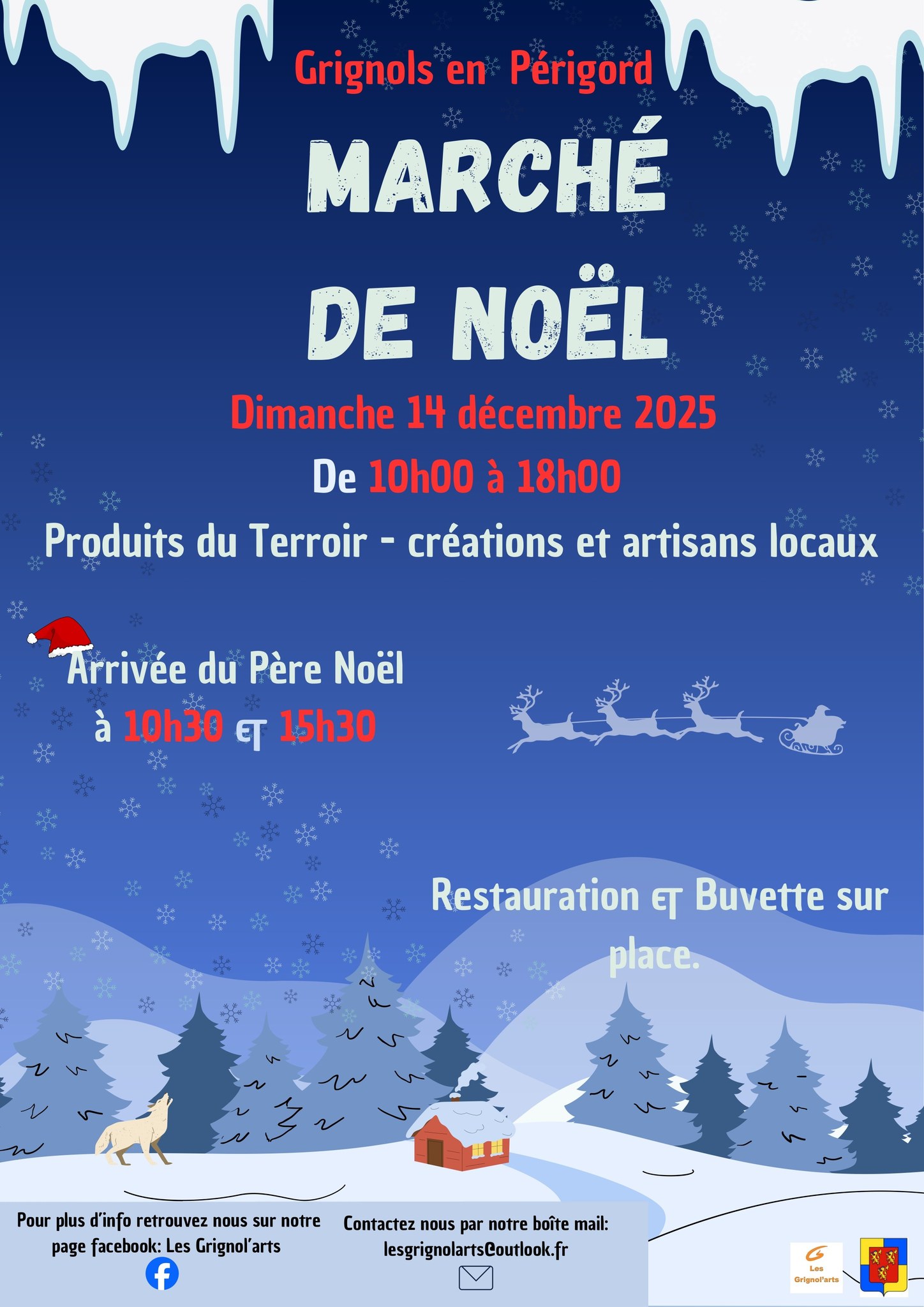 affiche Marché de Noël à  Grignols