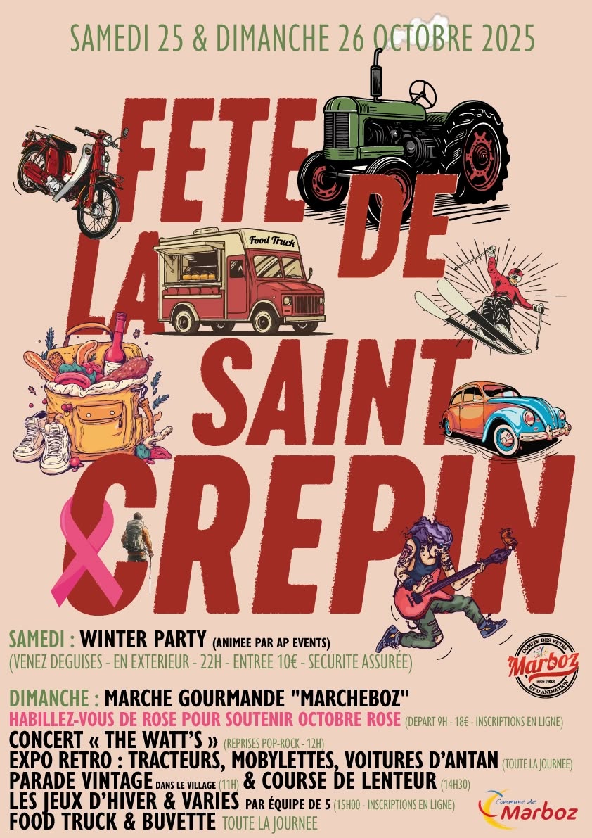 affiche Fete de la Saint Crepin à  Marboz