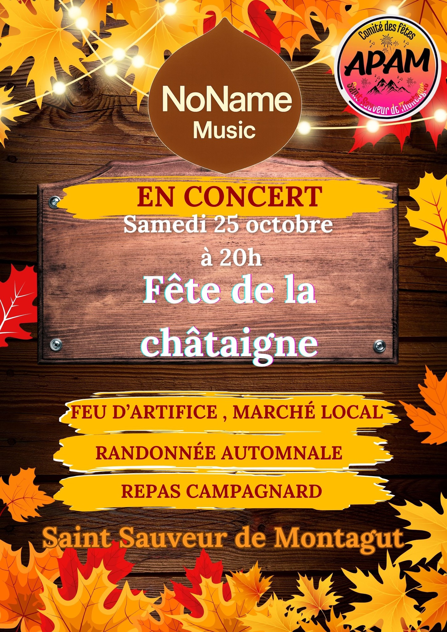 affiche Fête de la châtaigne à  Saint-Sauveur-de-Montagut