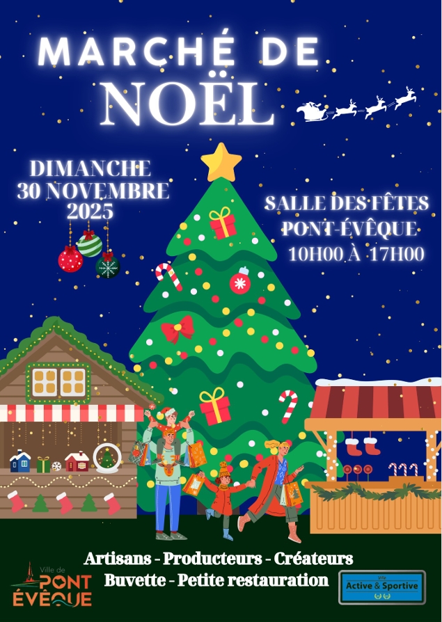affiche Marché de Noël à  Pont-Évêque
