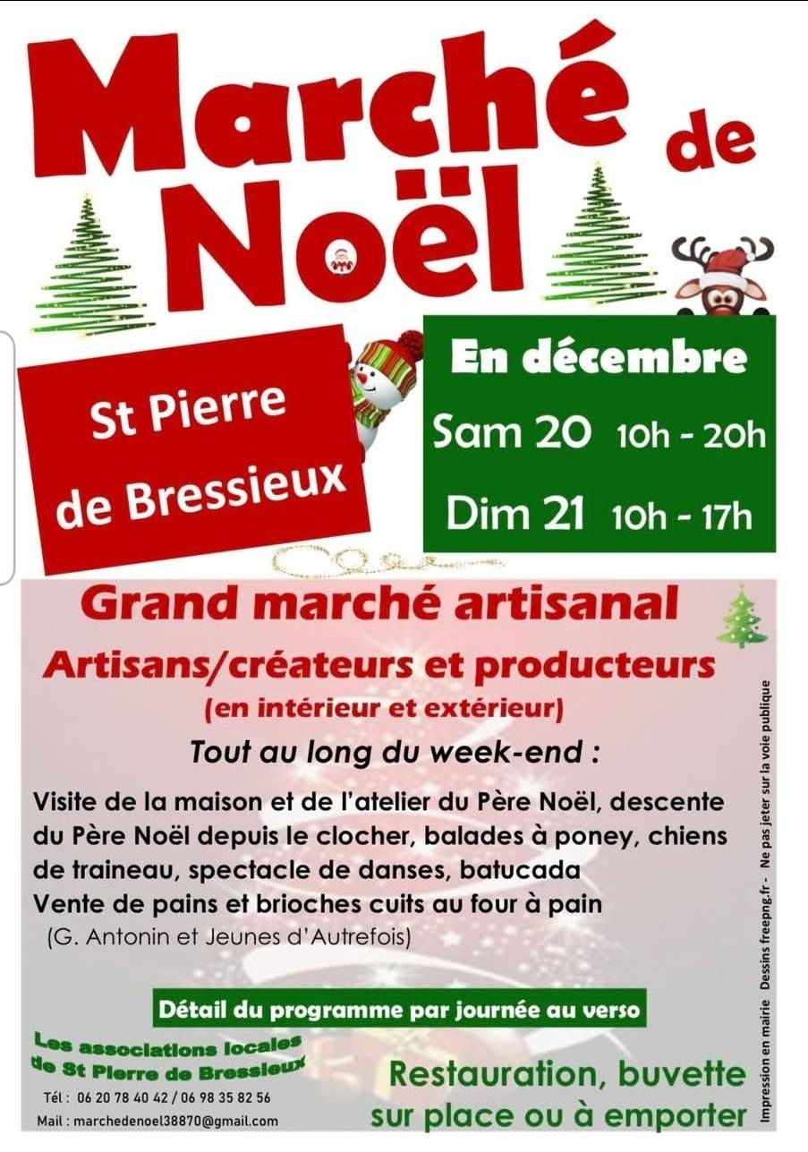 affiche Marché de Noël à  Saint-Pierre-de-Bressieux