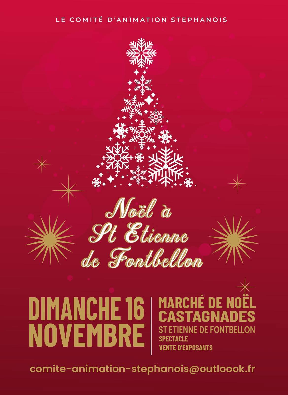affiche Noël à St Etienne de Fontbellon à  Saint-Étienne-de-Fontbellon