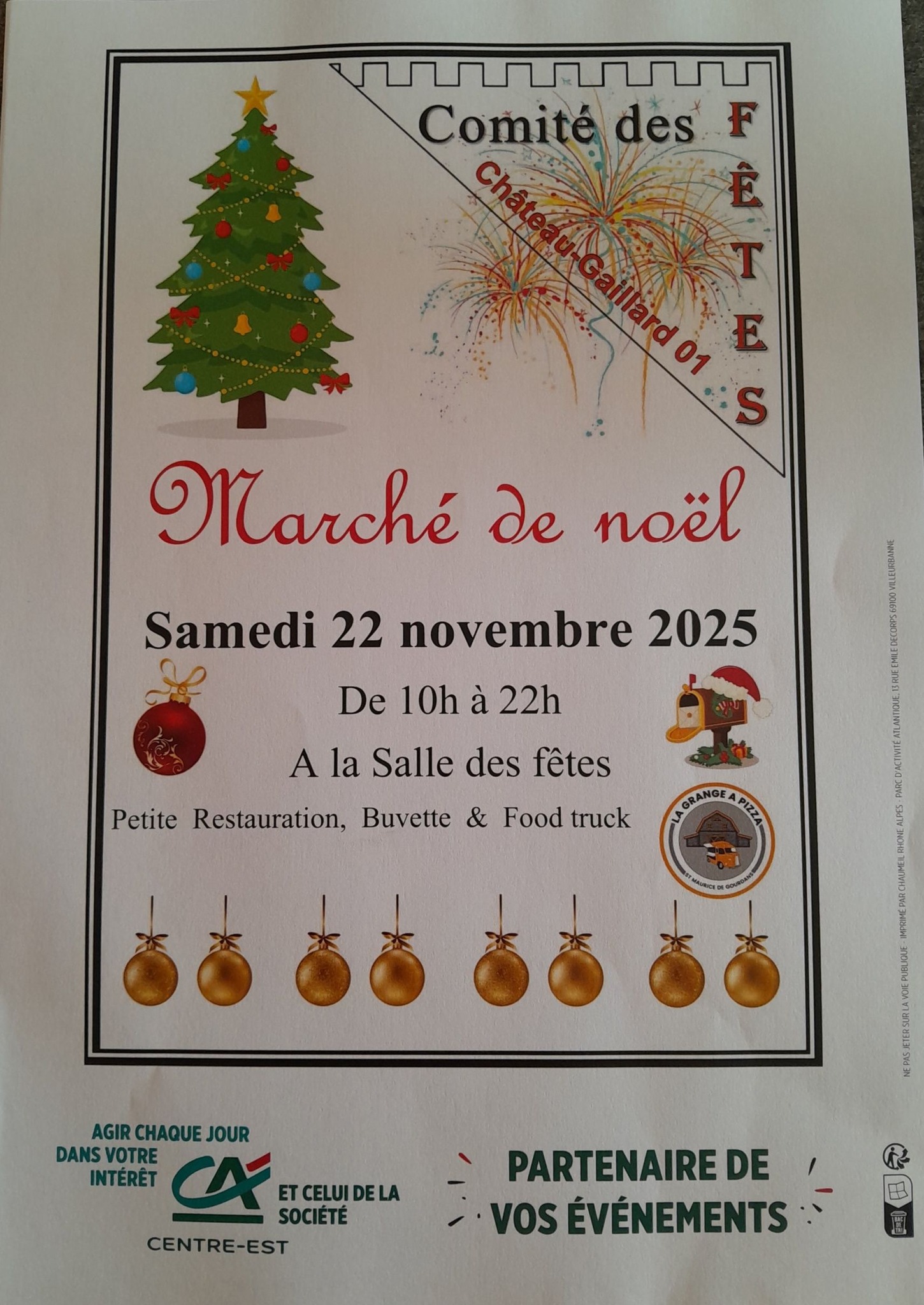 affiche Marché de noël à Château-Gaillard