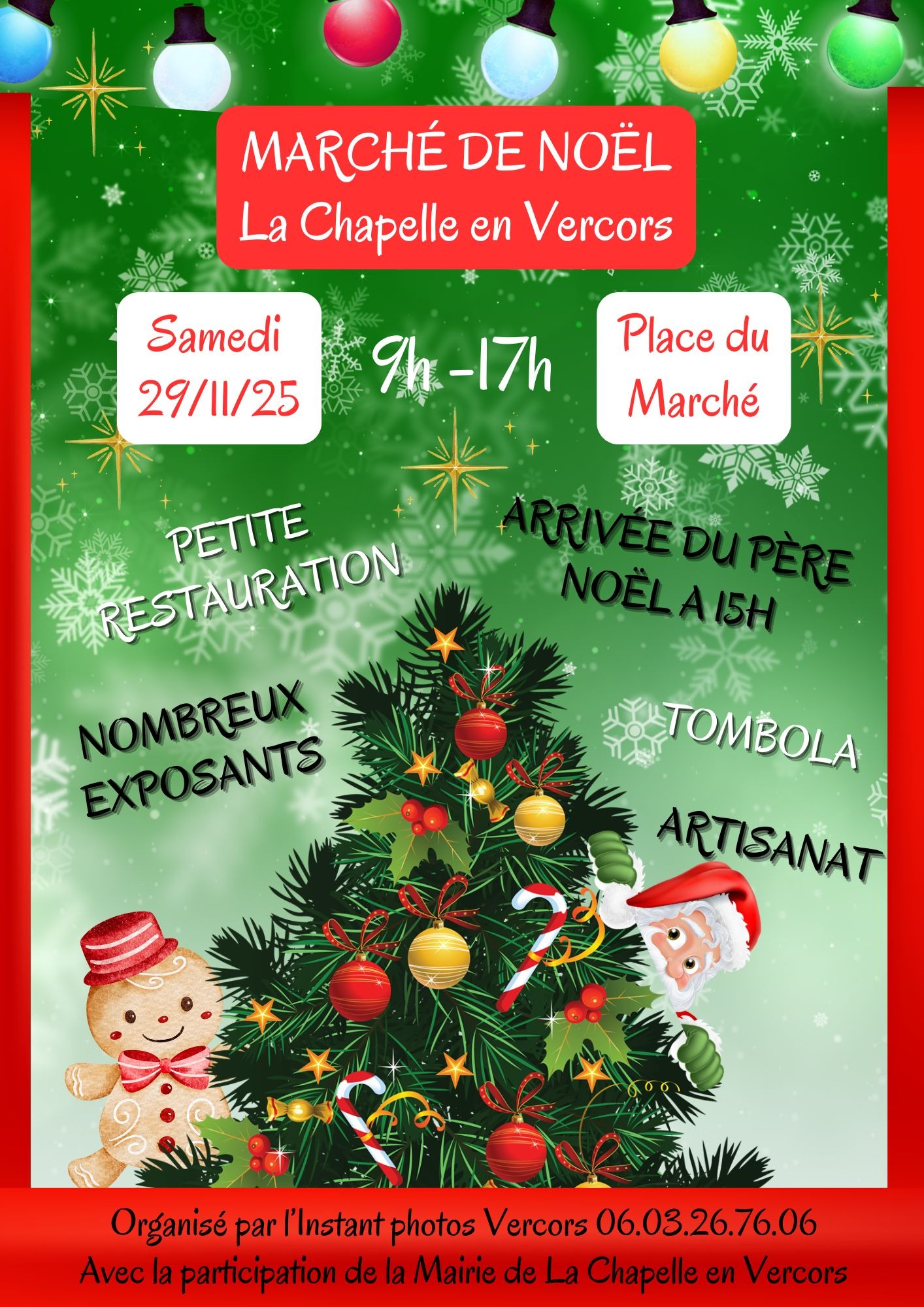 affiche Marché de Noël à La Chapelle-en-Vercors