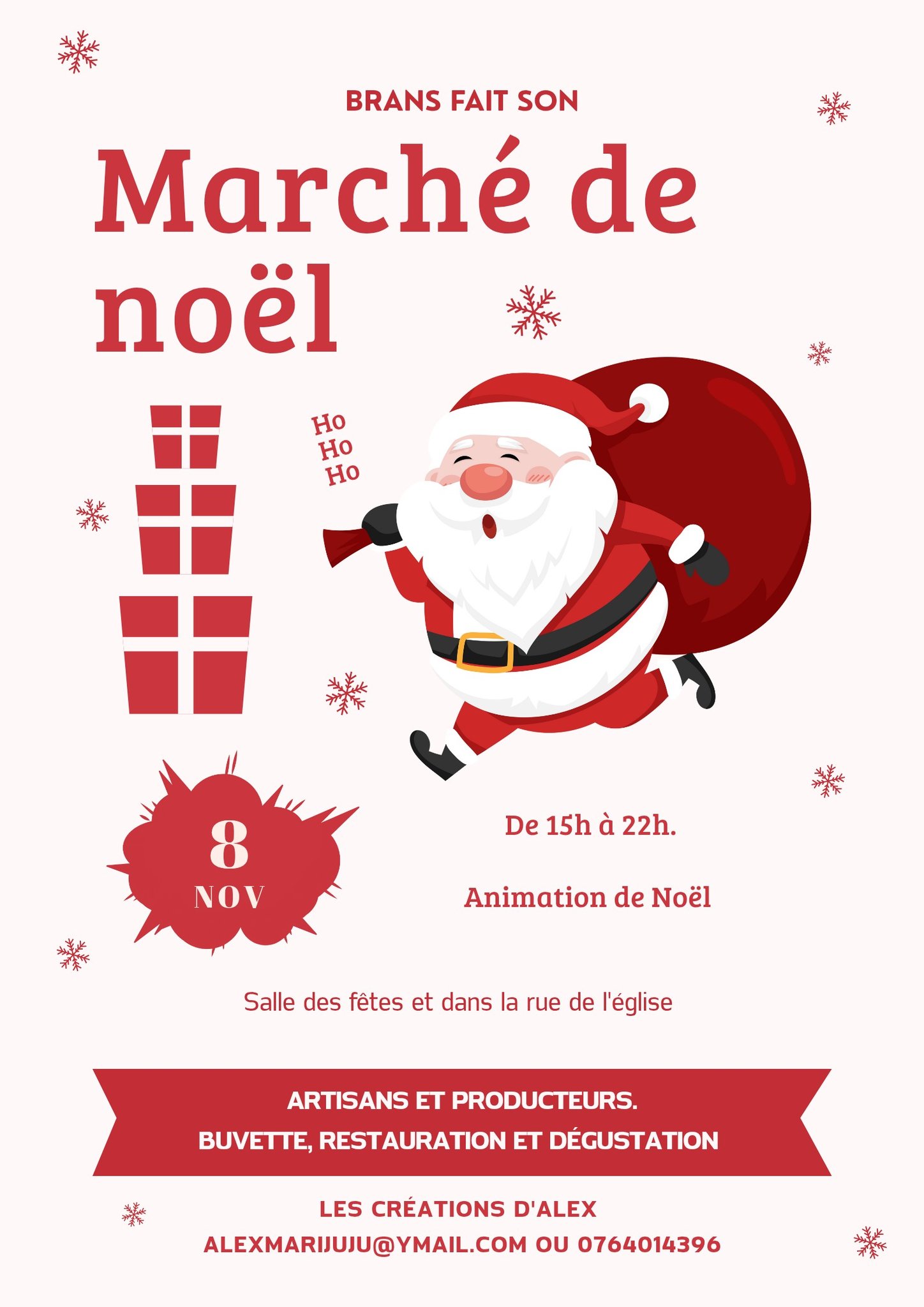 affiche Marché de noël à  Brans