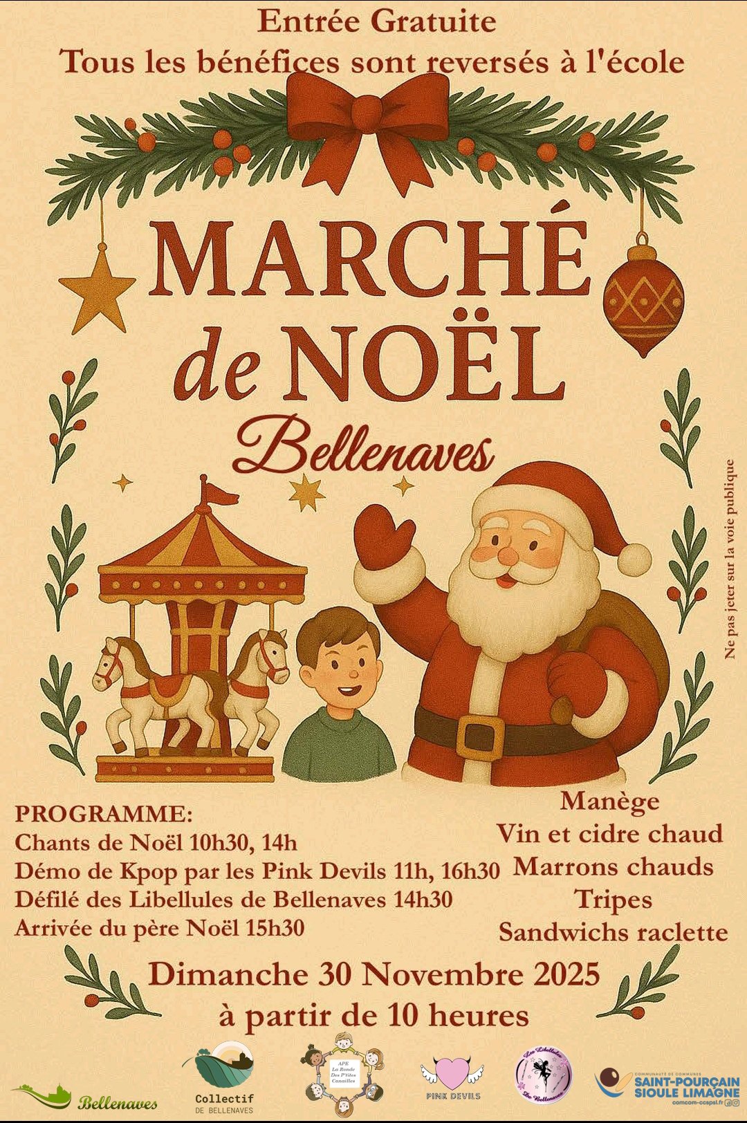 affiche Marché de Noël à  Bellenaves
