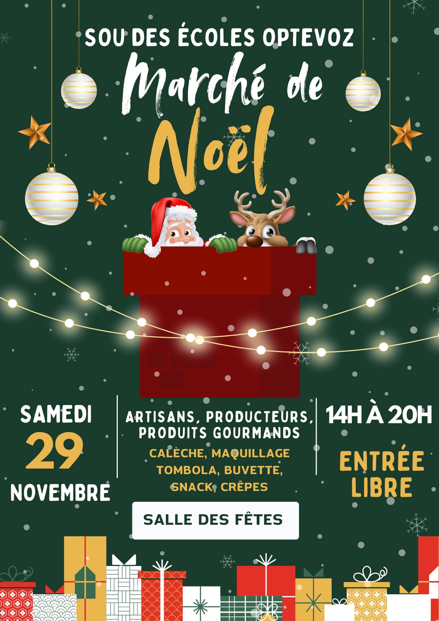 affiche Marché de Noël à  Optevoz