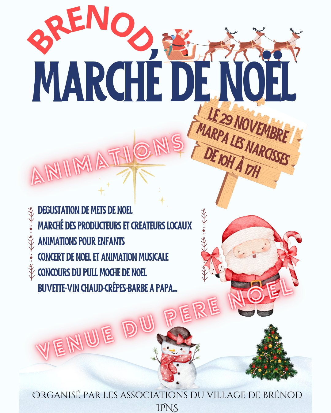 affiche Marché de Noël à  Brénod
