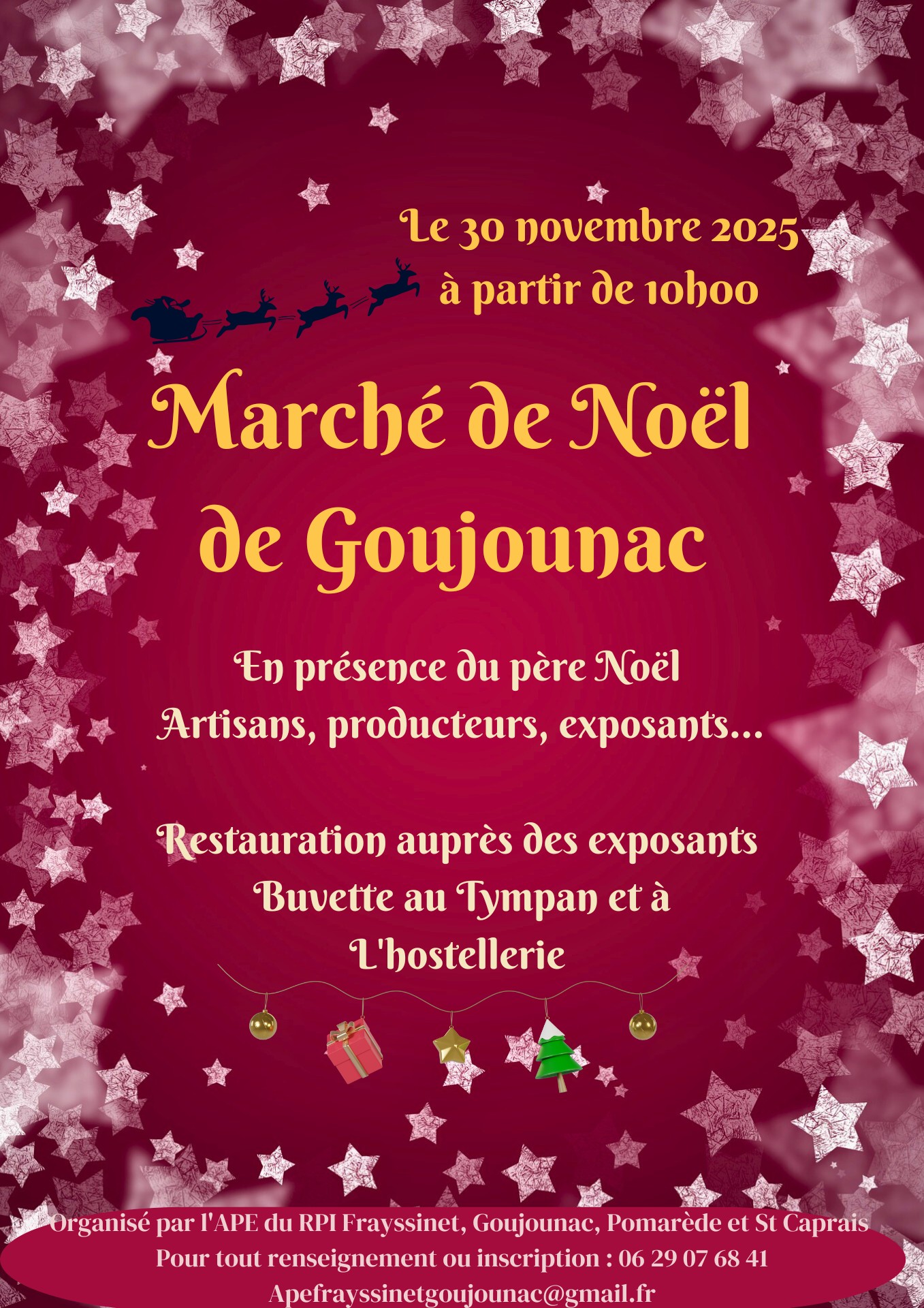 affiche Marché de Noël à  Goujounac