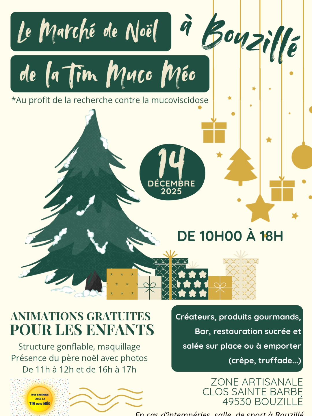 affiche Le Marché de Noël de la Tîm Muco Méo à Bouzillé