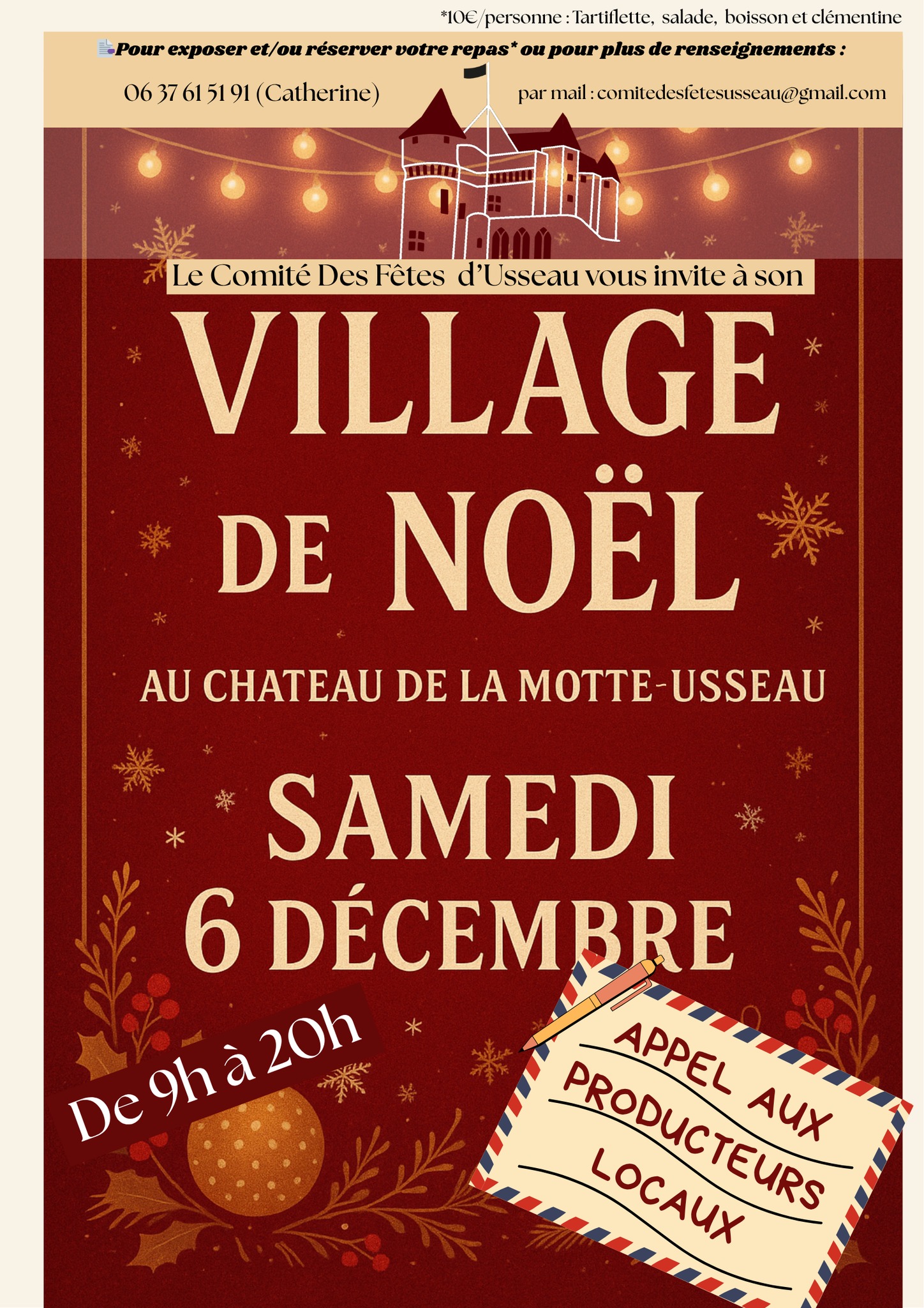 affiche Village de Noel à  Usseau