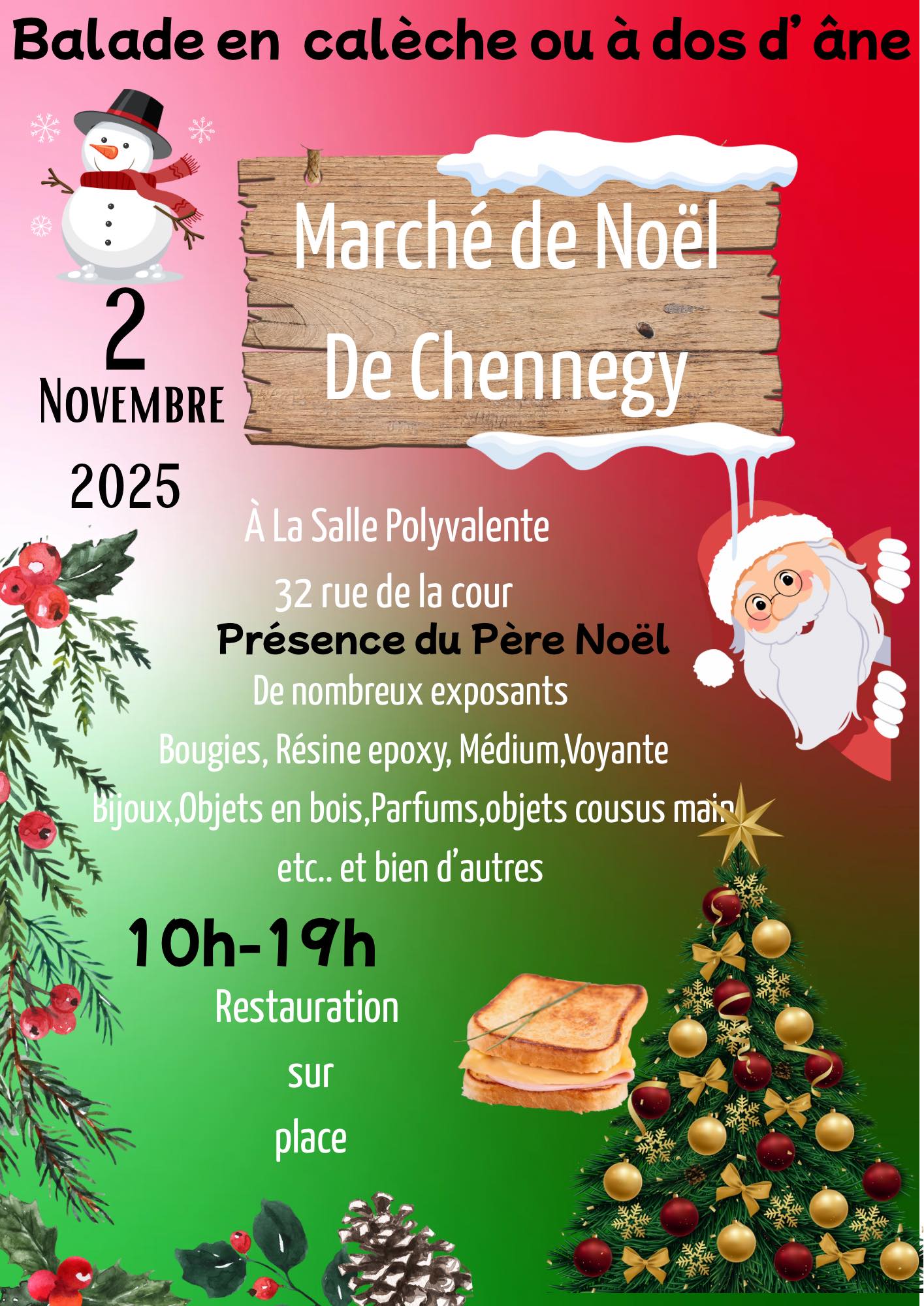 affiche Marché de Noël à  Chennegy
