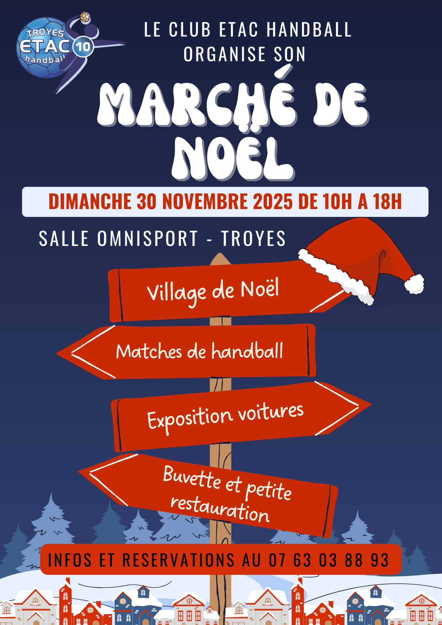 affiche Marché de Noël de l'ETAC à  Troyes