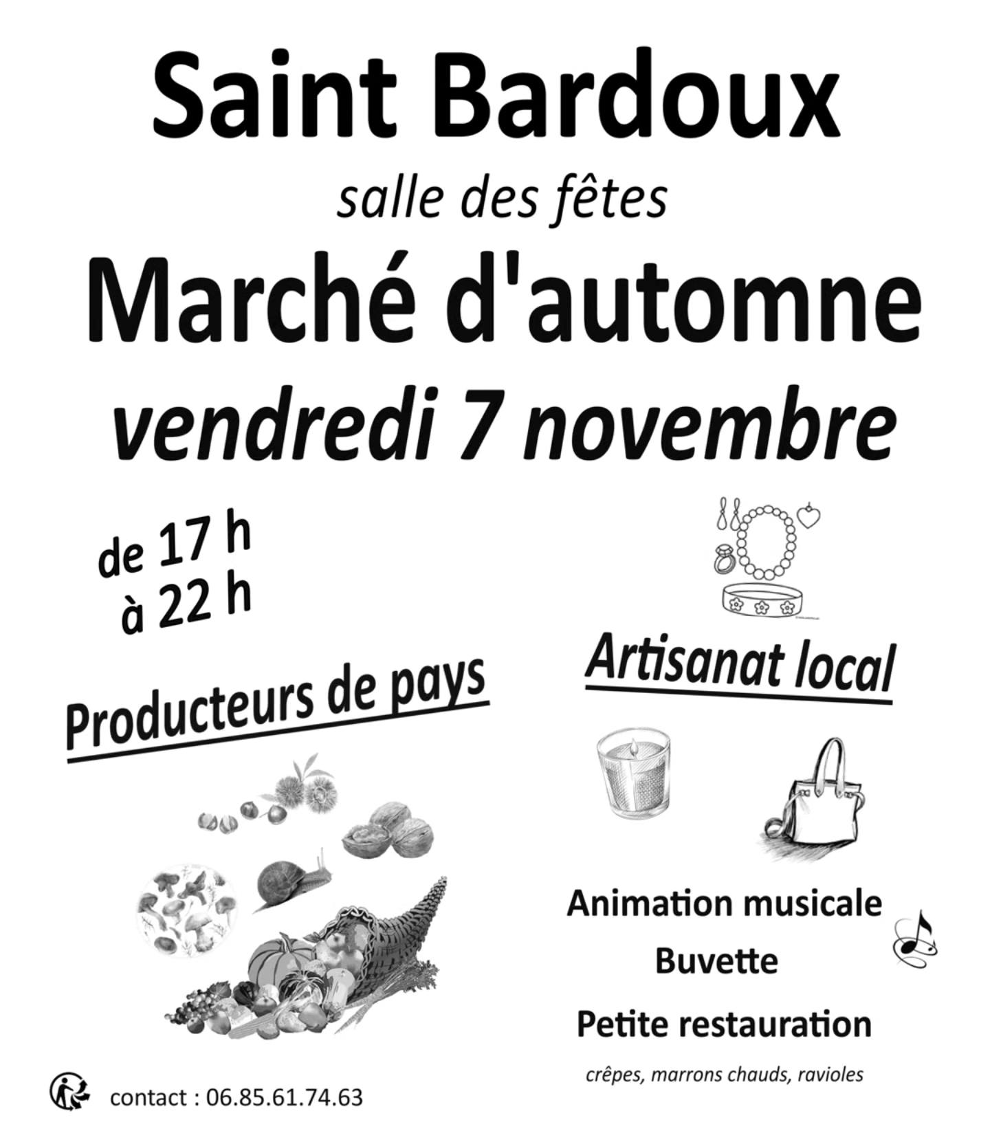 affiche Marché d'automne à  Saint-Bardoux