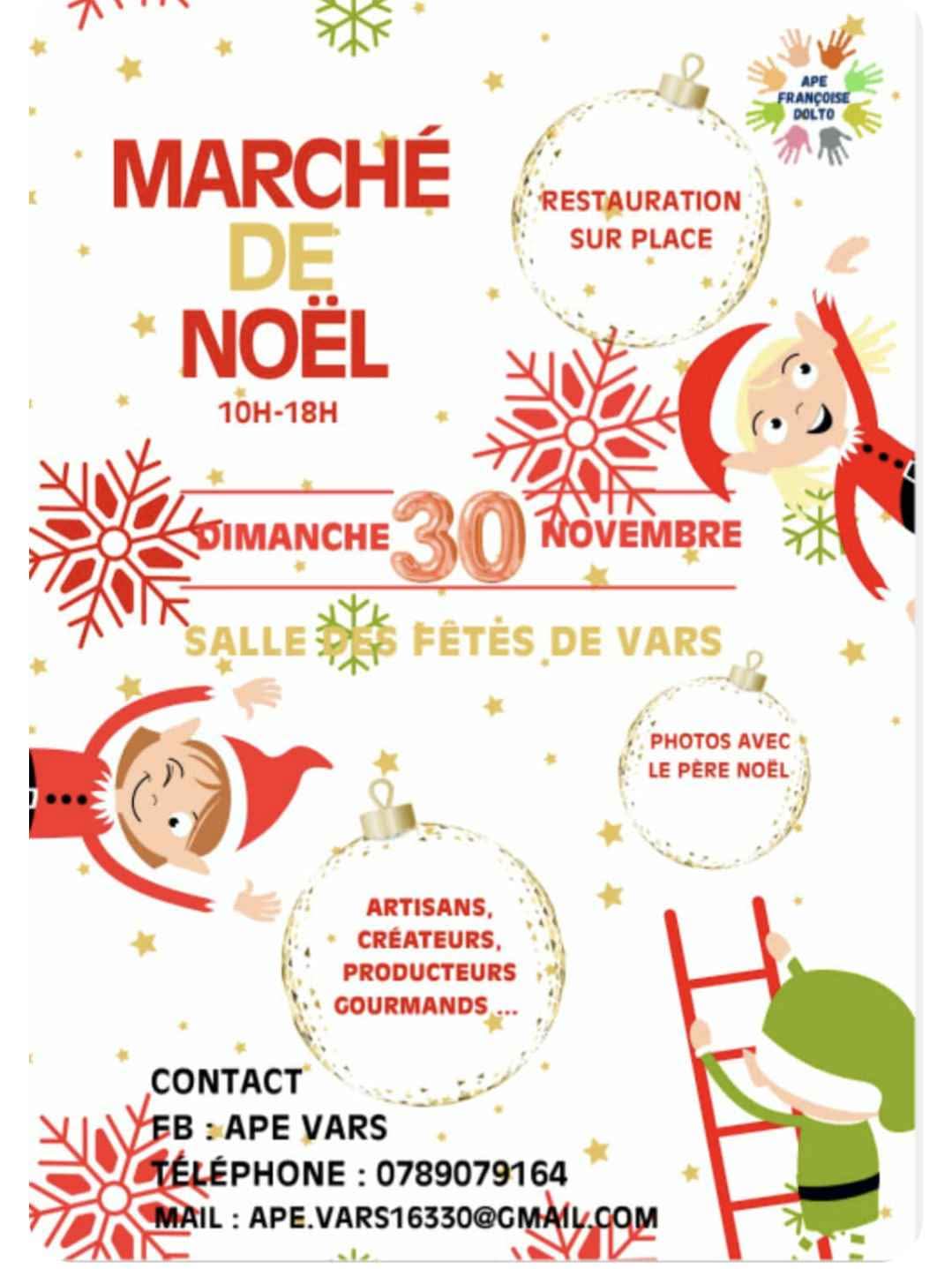 affiche Marché de Noël à  Vars