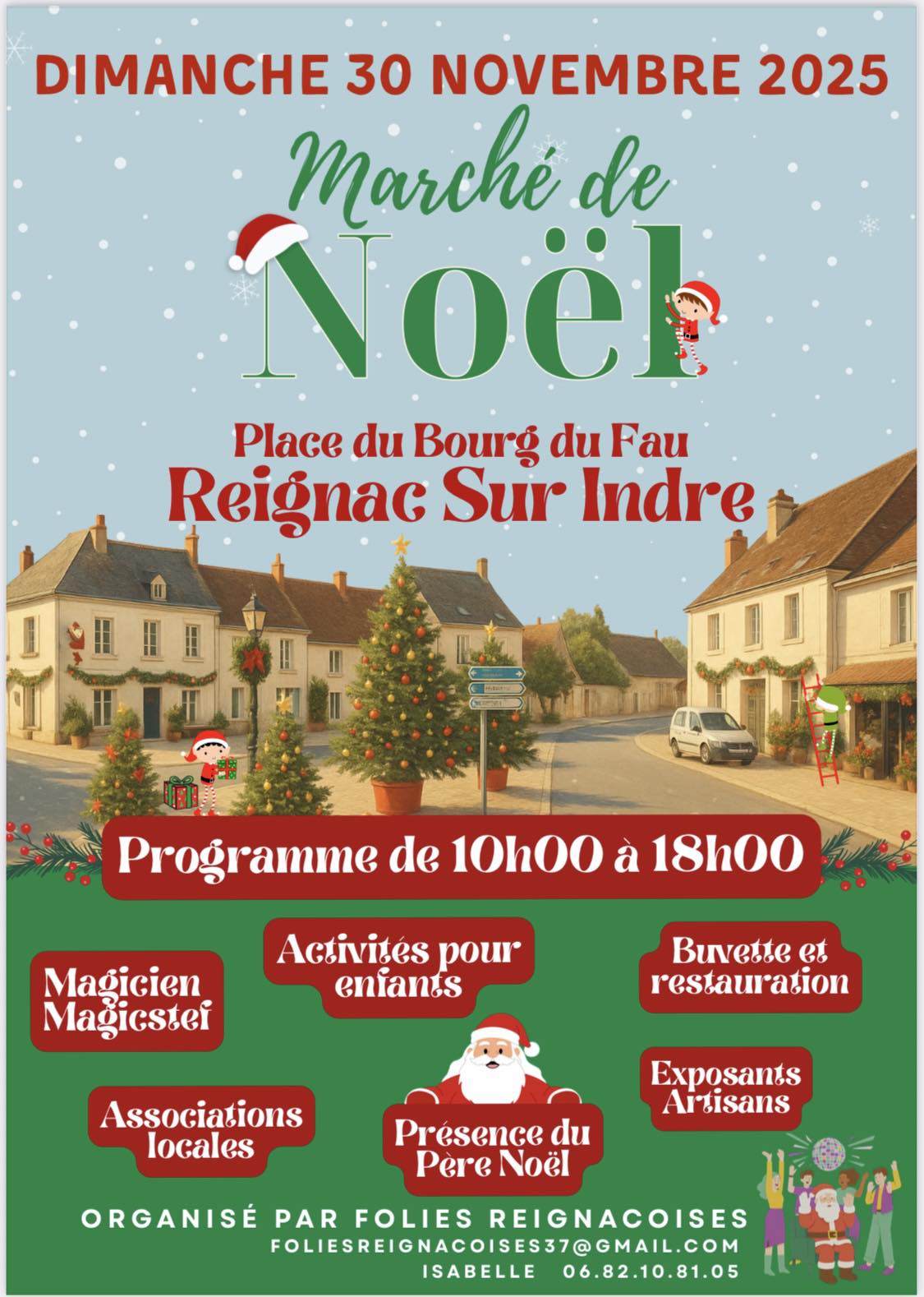 affiche Marché de Noël à Reignac-sur-Indre