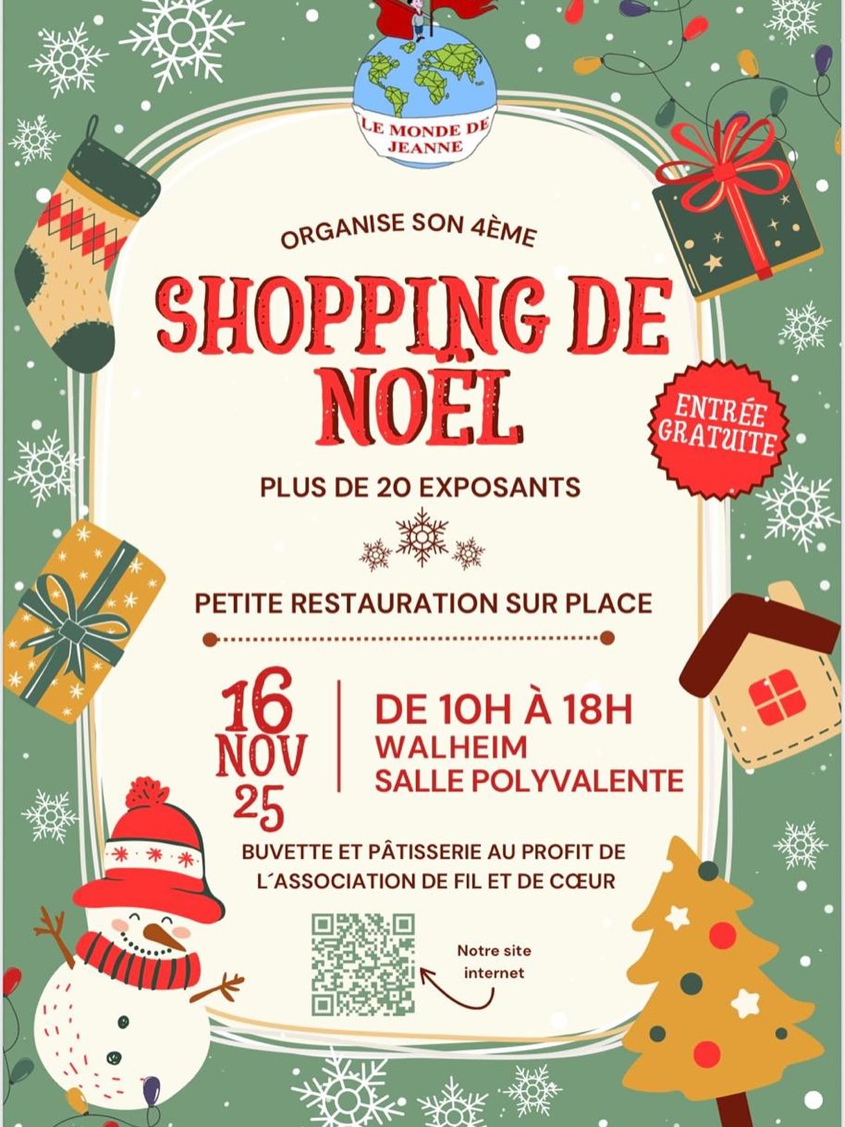 affiche Shopping de Noel à Walheim
