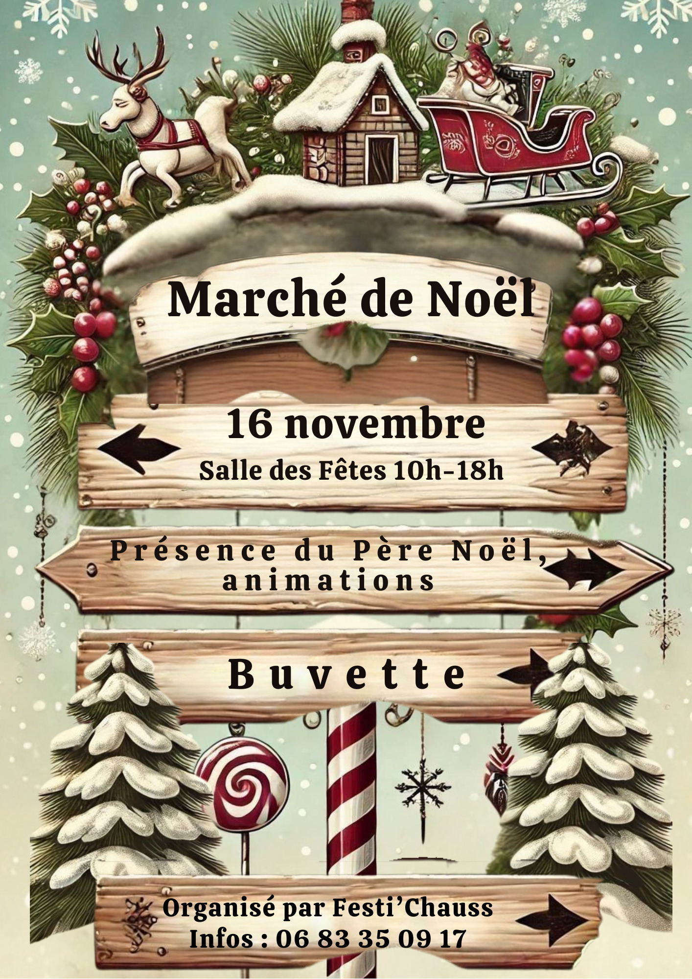 affiche Marché de Noël à Chaussin