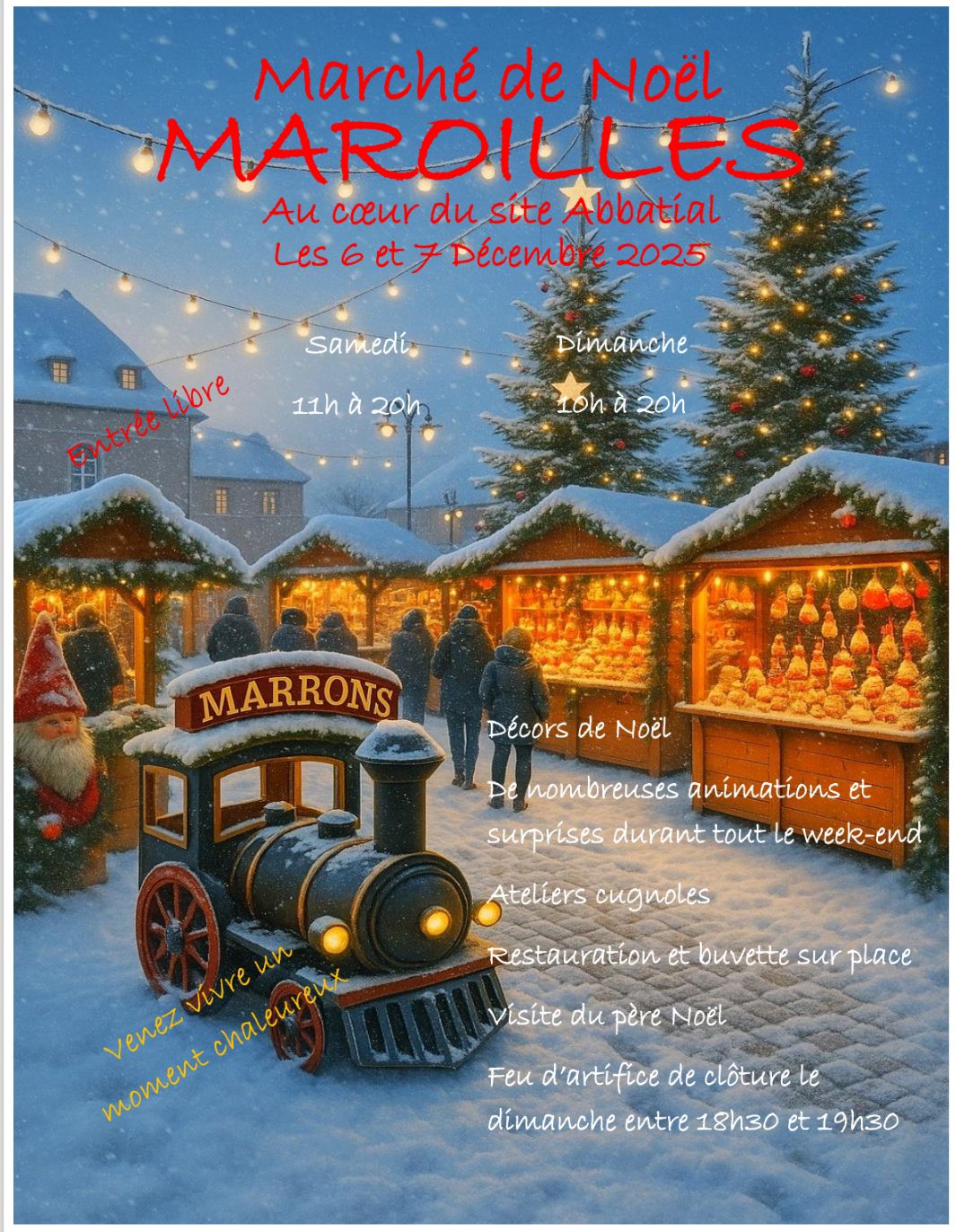 affiche Marché de Noël à Maroilles