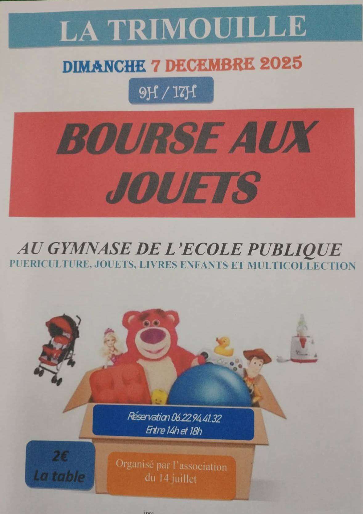 affiche Bourse aux jouets à La Trimouille