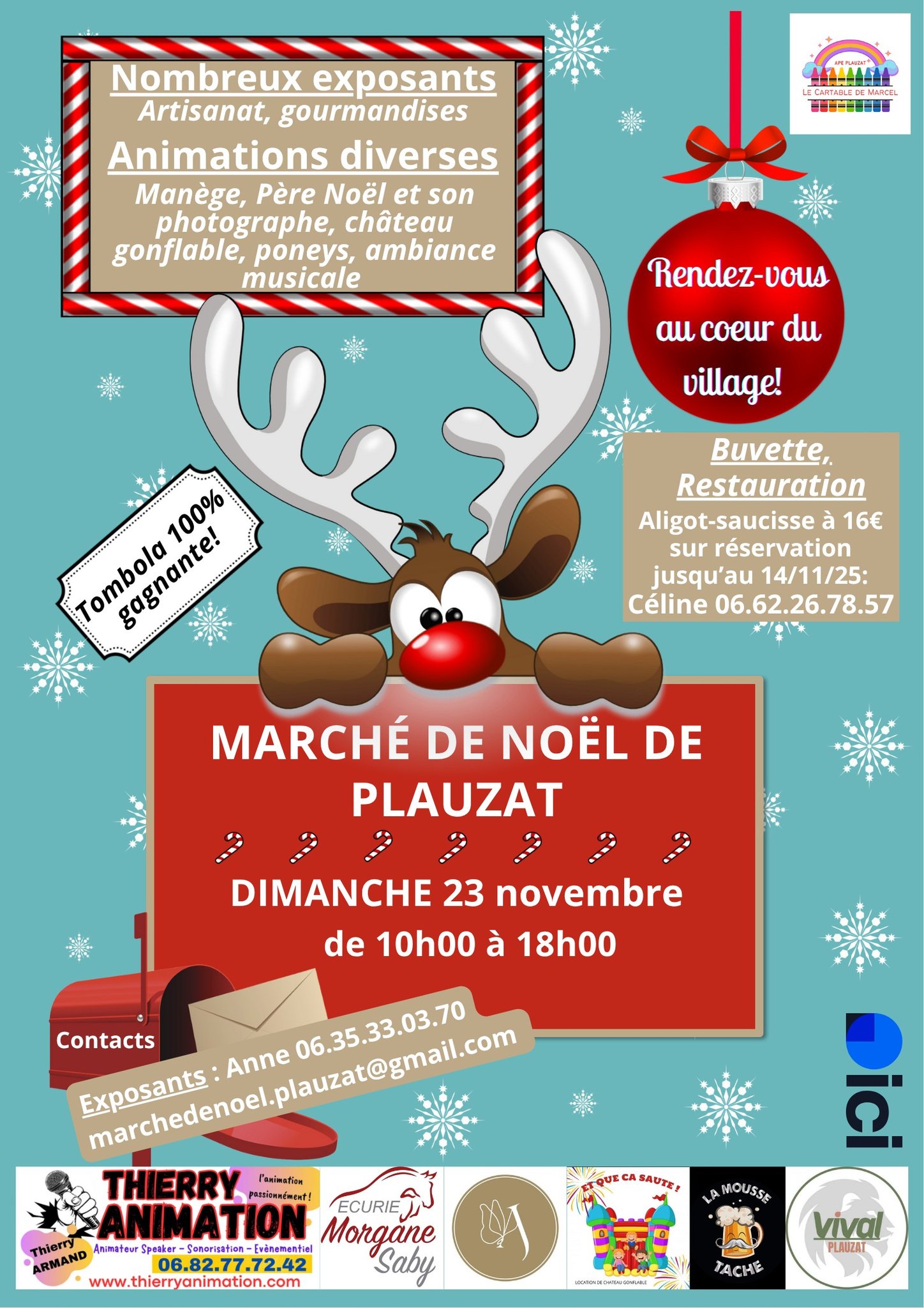 affiche Marché de Noël à Plauzat