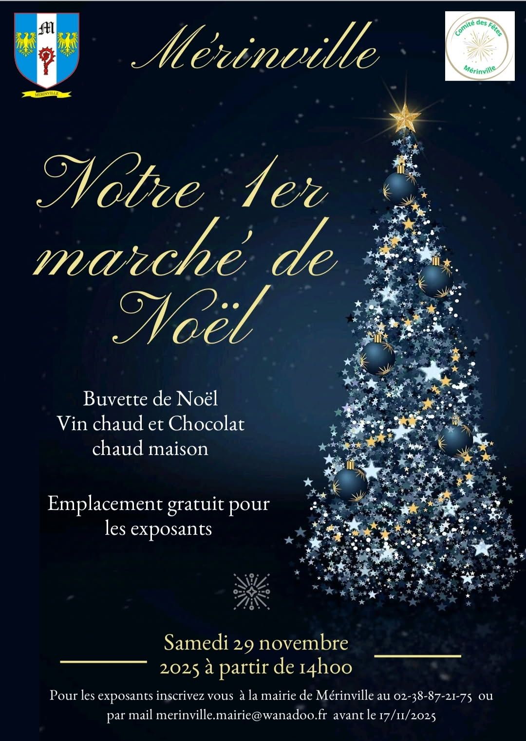 affiche 1er marché de Noel à  Mérinville