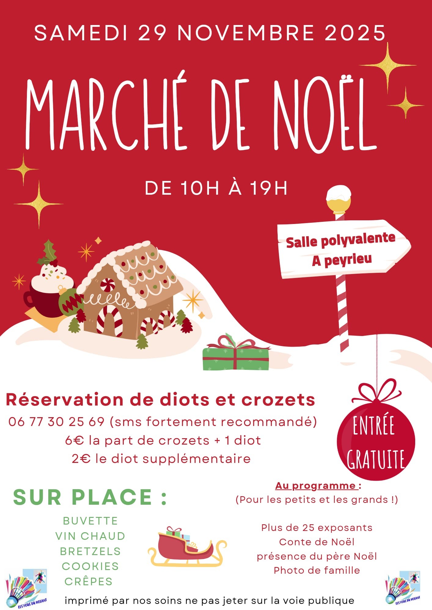 affiche Marché de Noël à  Peyrieu