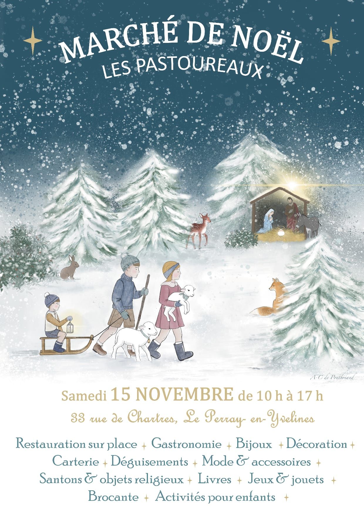affiche Marché de Noël à Le Perray-en-Yvelines