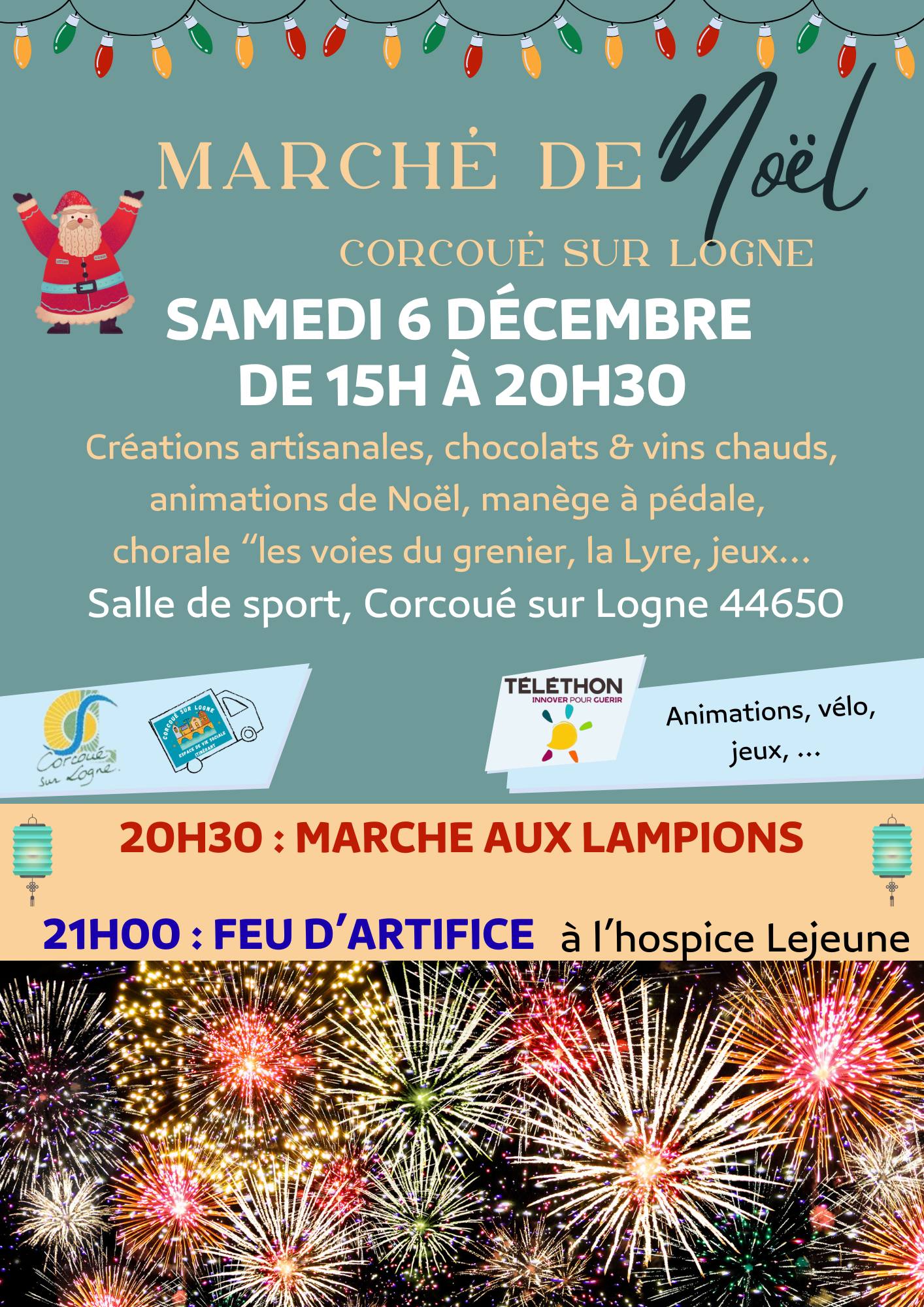 affiche Marché de Noël à  Corcoué-sur-Logne