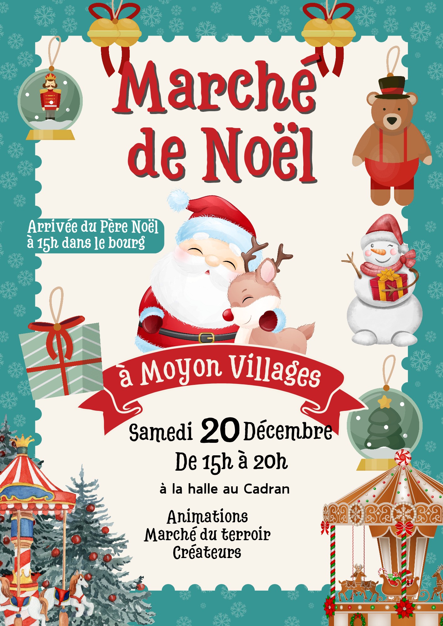 affiche Marché de Noël à  Moyon
