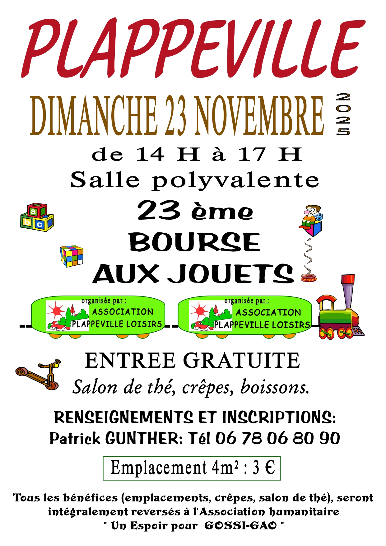 affiche 23eme Bourse aux Jouets à  Plappeville