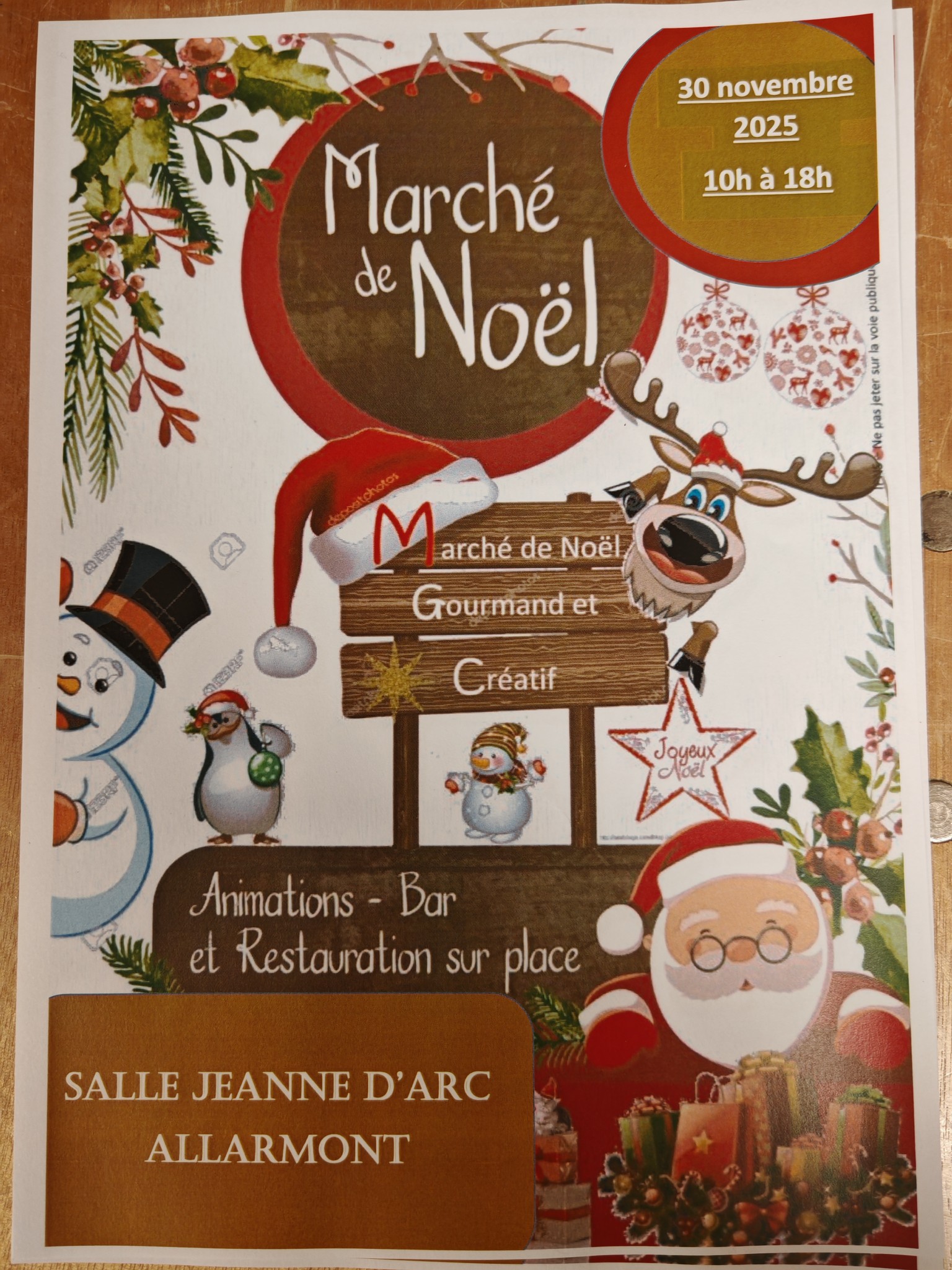 affiche Marché de Noël à  Allarmont